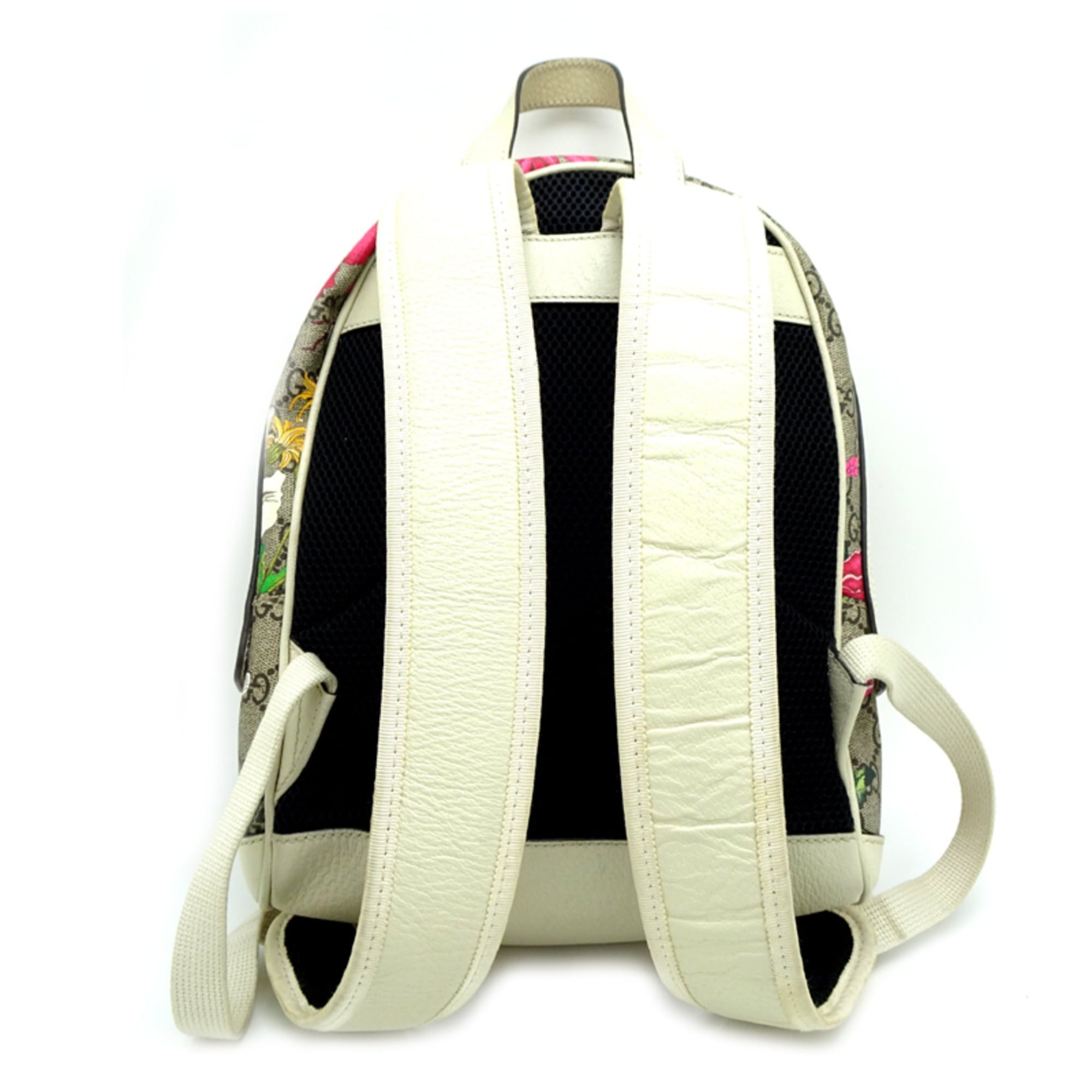 Gucci Gucci Floral Backpack, Women's Backpack/Daypack, 547965, GG Supreme, Beige Size ONE SIZE - 2 Thumbnail