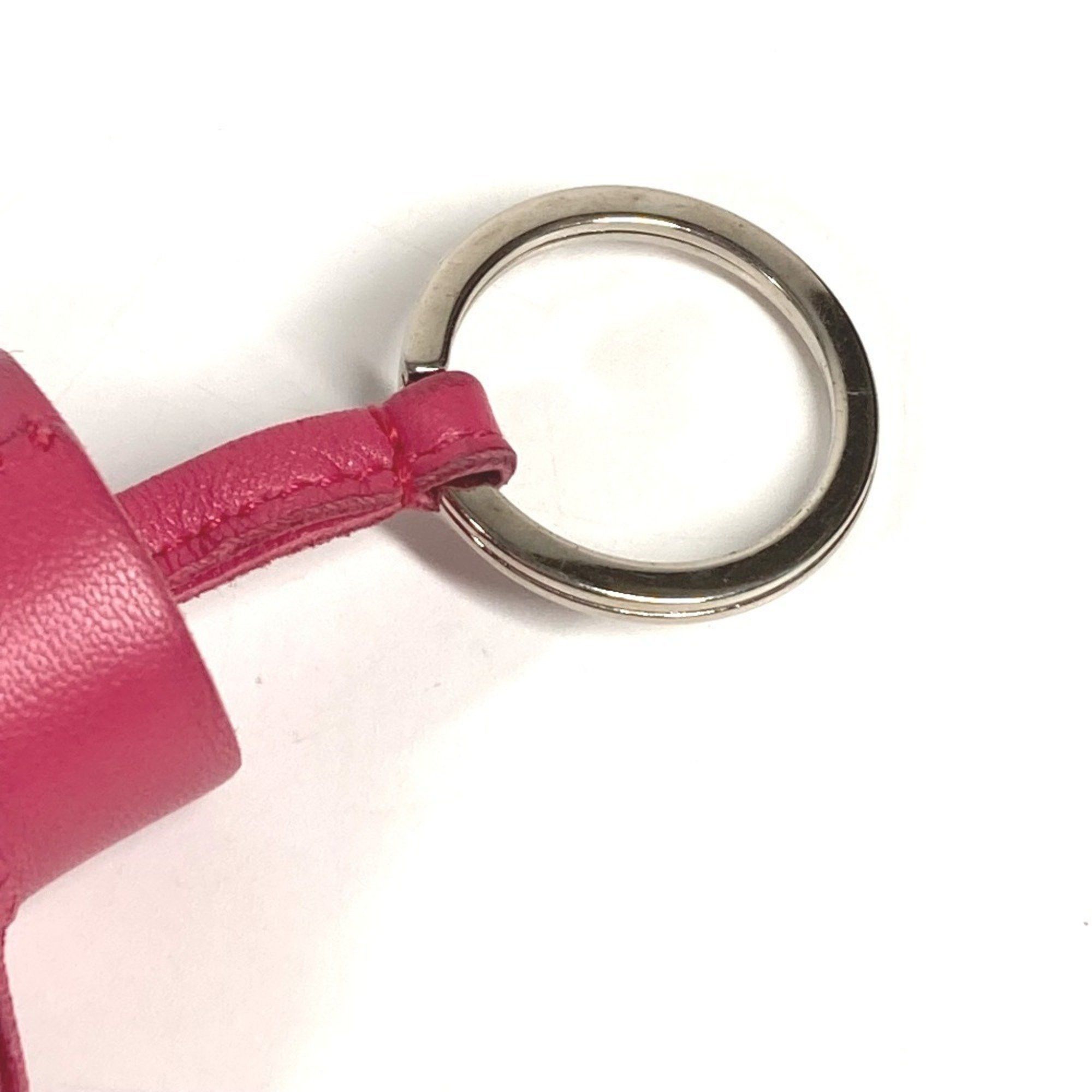 Hermes HERMES Fringe Tassel Carmen Bag Charm Keychain Leather and Metal for Men Women, Pink Size ONE SIZE - 4 Thumbnail