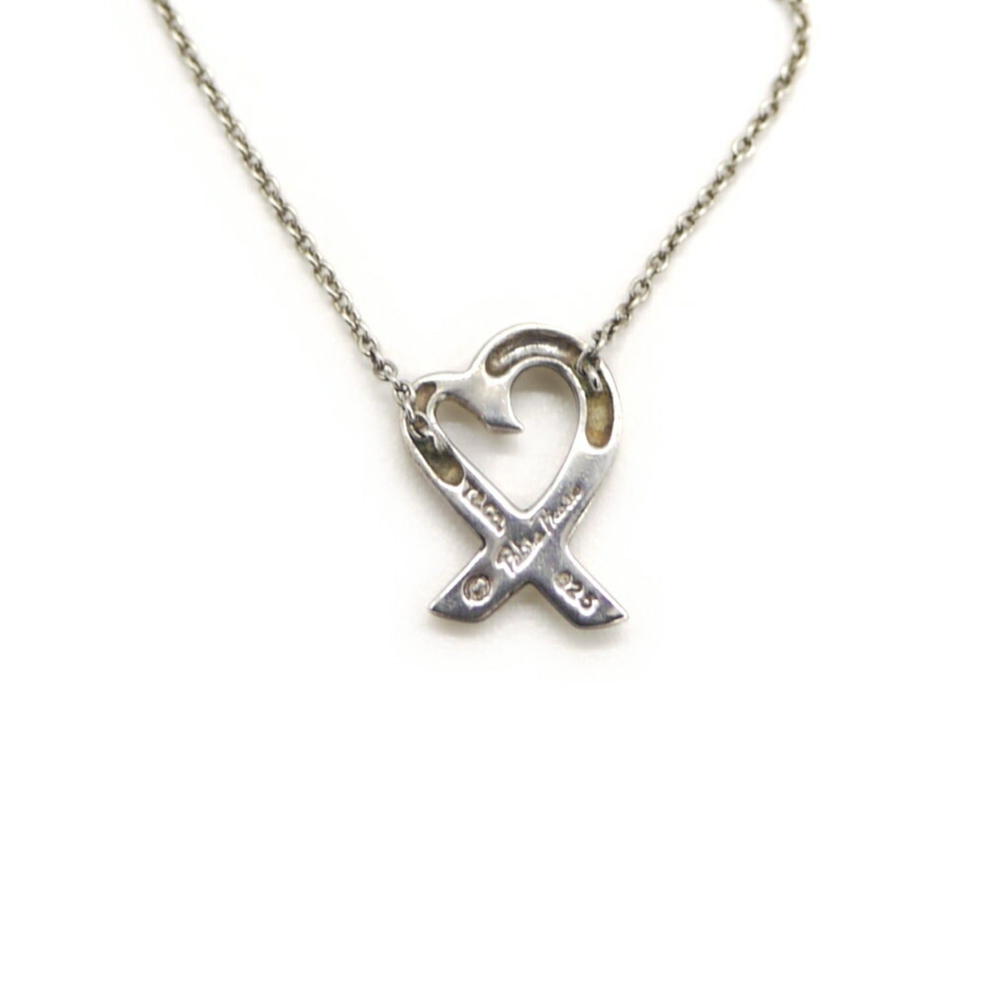 Tiffany & Co. TIFFANY & Co. Tiffany Paloma Picasso Loving Heart Necklace Silver 925 Azuki Chain Size ONE SIZE - 2 Thumbnail
