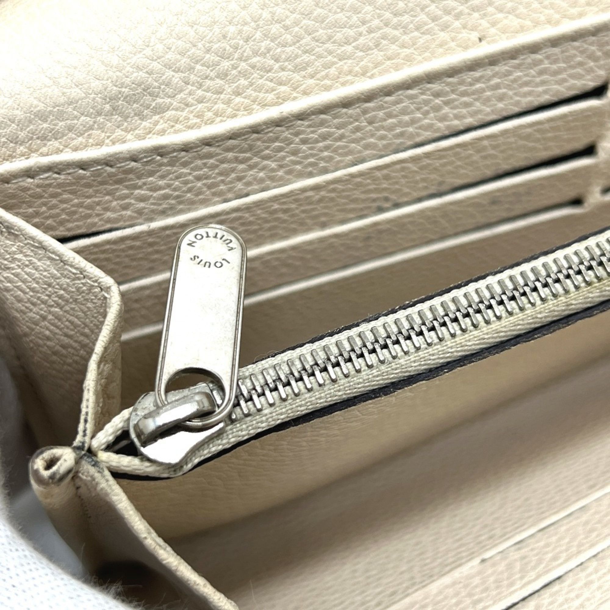 Louis Vuitton LOUIS VUITTON M60177 Portefeuille Iris Wallet, Monogram Mahina Leather, Women's, Ivory and White Size ONE SIZE - 12 Thumbnail