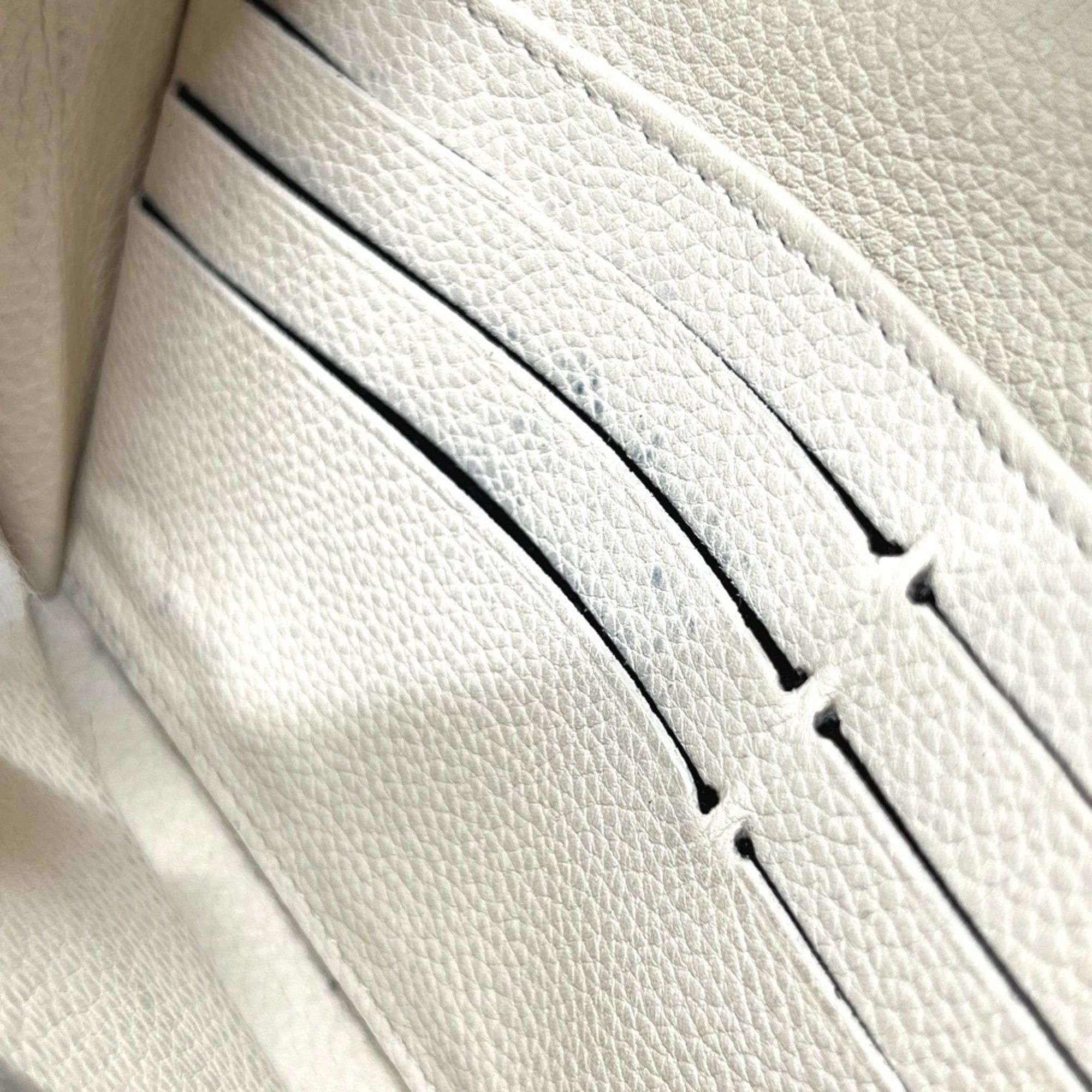 Louis Vuitton LOUIS VUITTON M60177 Portefeuille Iris Wallet, Monogram Mahina Leather, Women's, Ivory and White Size ONE SIZE - 14 Thumbnail