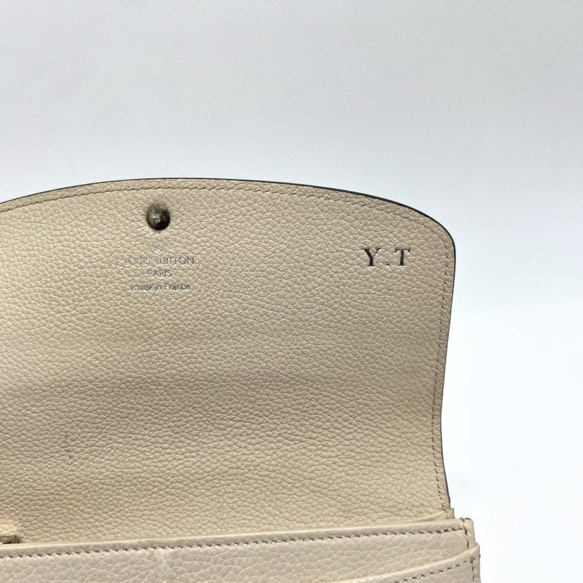 Louis Vuitton LOUIS VUITTON M60177 Portefeuille Iris Wallet, Monogram Mahina Leather, Women's, Ivory and White Size ONE SIZE - 10 Thumbnail