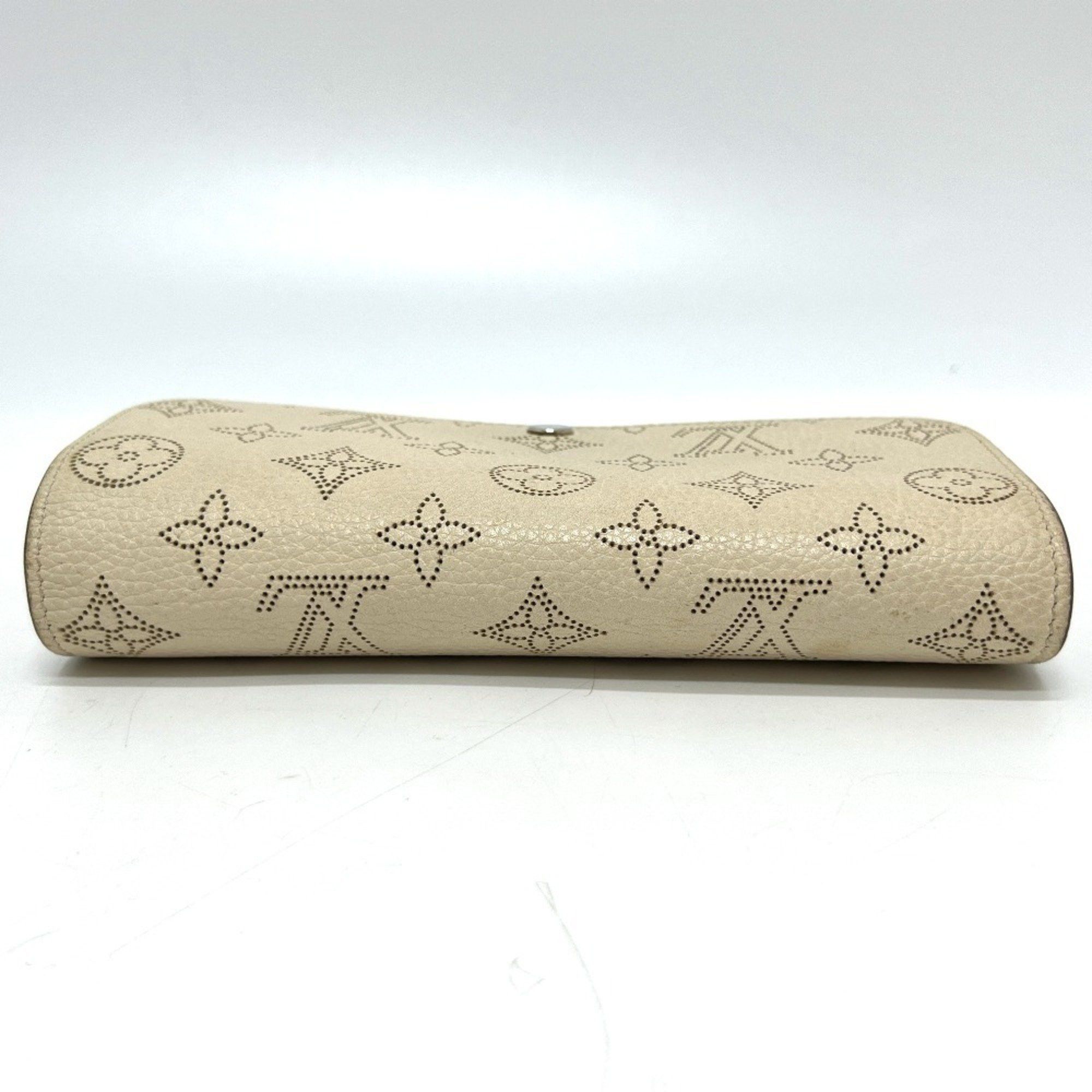 Louis Vuitton LOUIS VUITTON M60177 Portefeuille Iris Wallet, Monogram Mahina Leather, Women's, Ivory and White Size ONE SIZE - 4 Thumbnail