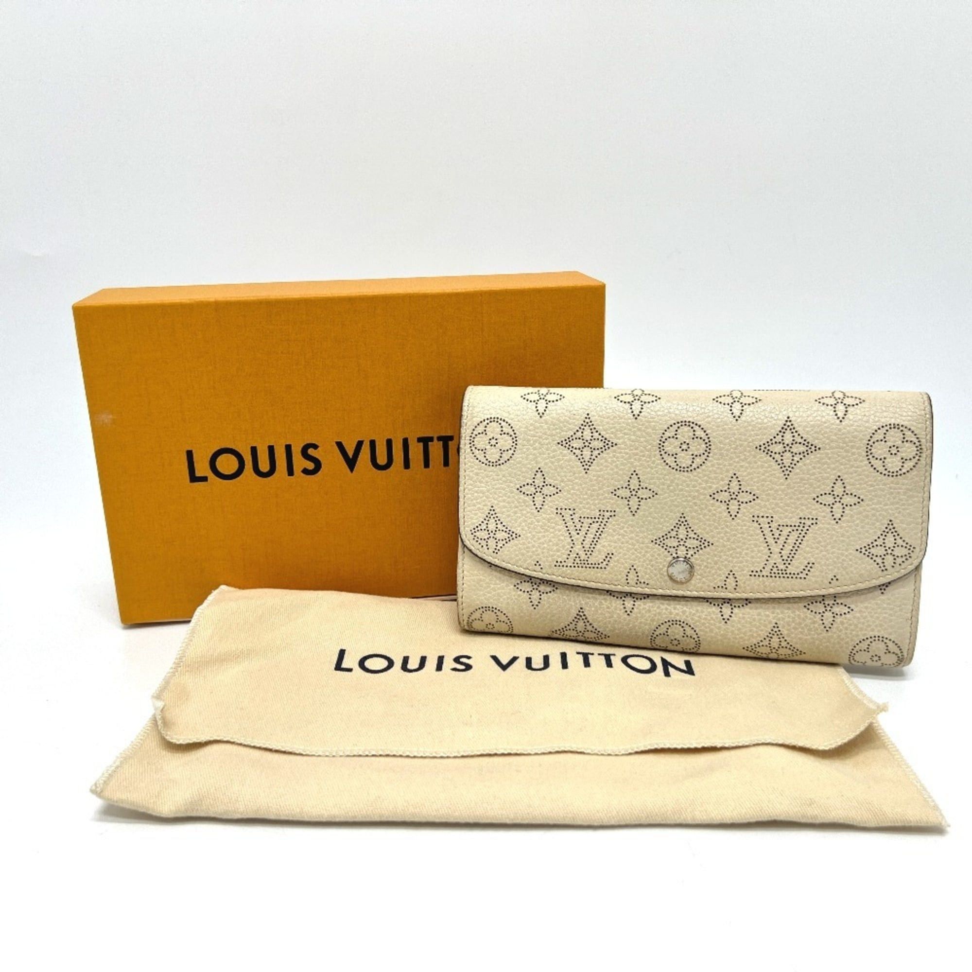 Louis Vuitton LOUIS VUITTON M60177 Portefeuille Iris Wallet, Monogram Mahina Leather, Women's, Ivory and White Size ONE SIZE - 16 Thumbnail