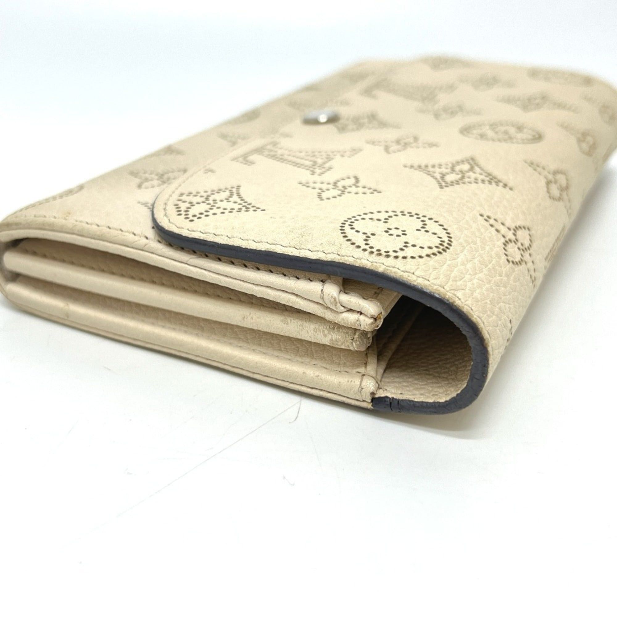 Louis Vuitton LOUIS VUITTON M60177 Portefeuille Iris Wallet, Monogram Mahina Leather, Women's, Ivory and White Size ONE SIZE - 5 Thumbnail