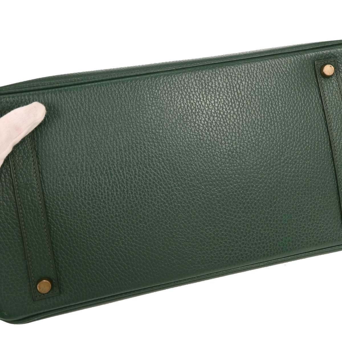 Hermes Hermes Birkin Handbag Green Ardennes with Gold Hardware Size ONE SIZE - 4 Thumbnail
