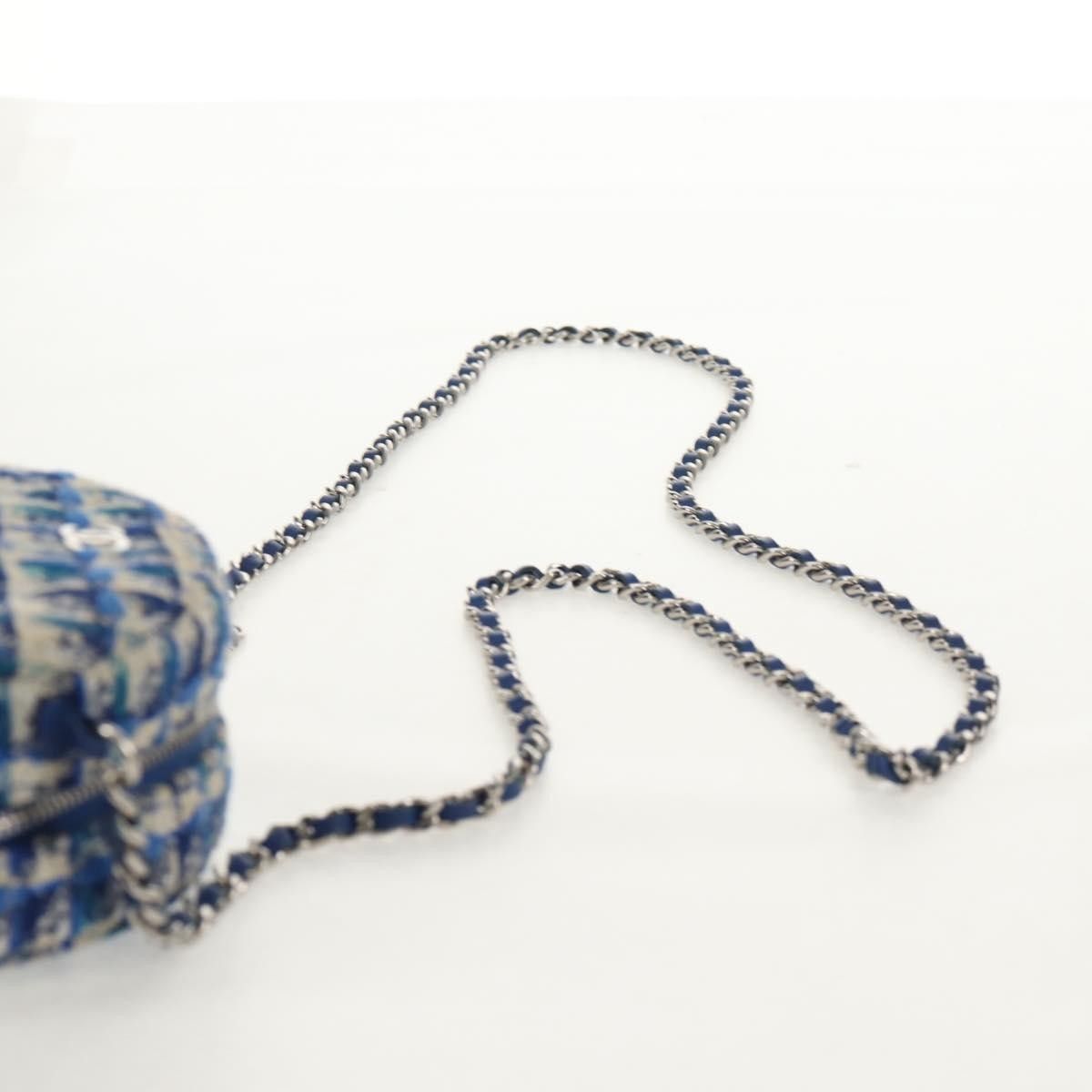 Chanel Chanel Lifesaver Round Clutch with Chain Quilted Tweed Size ONE SIZE - 18 Thumbnail