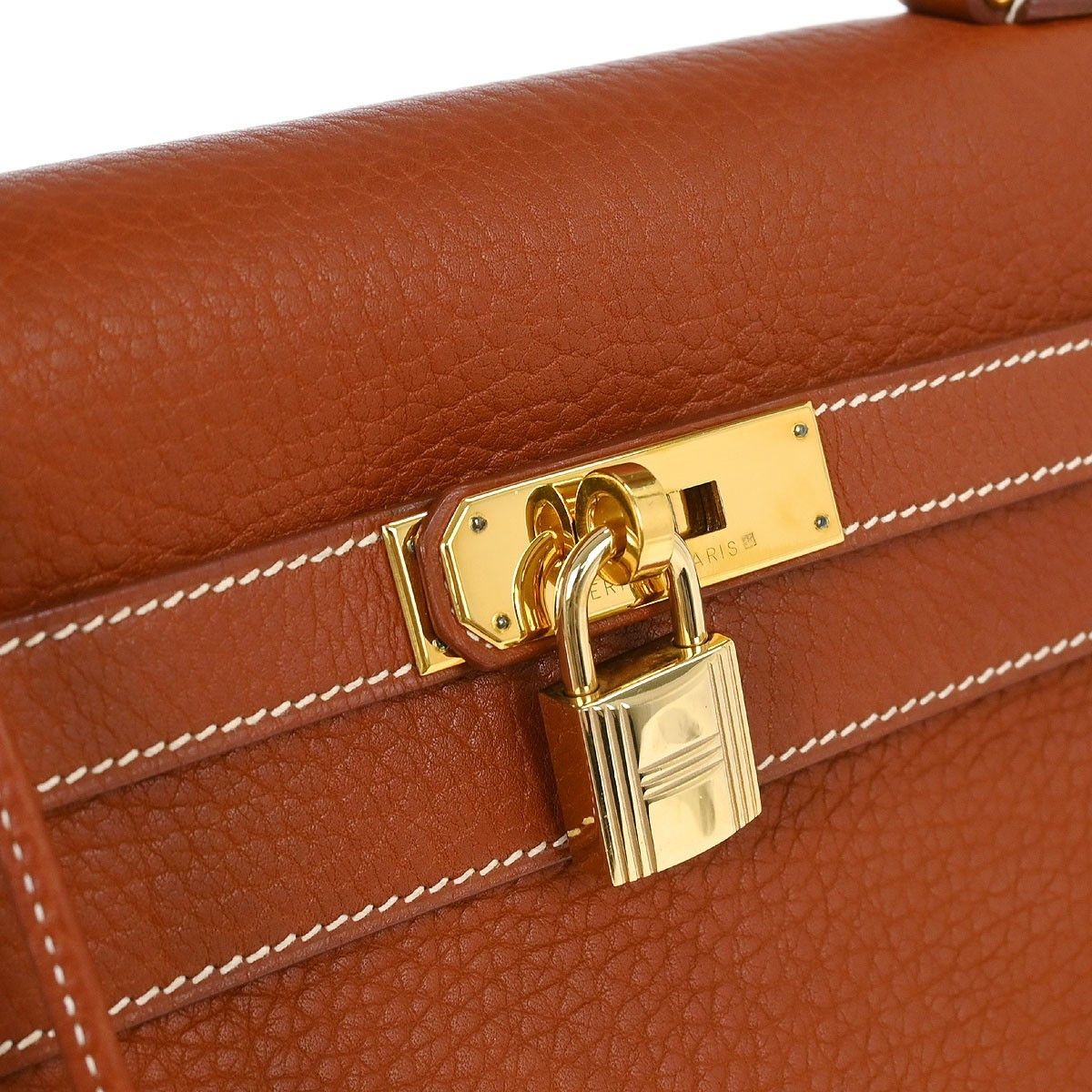 Hermes Hermes Kelly Handbag Brown Togo with Palladium Hardware Size ONE SIZE - 9 Thumbnail