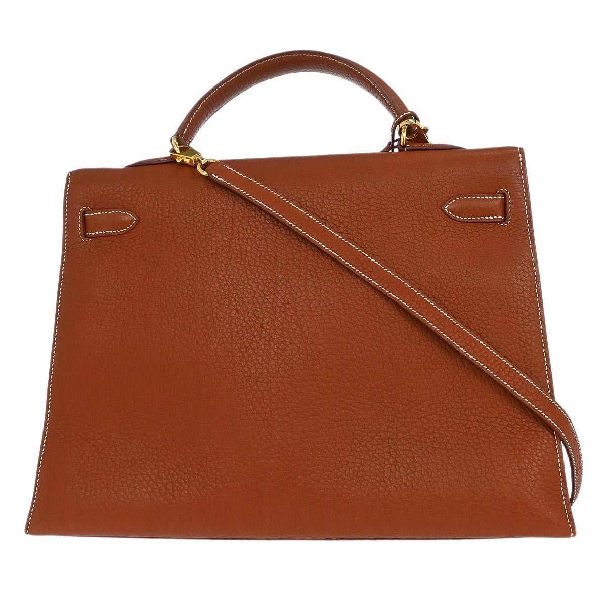 Hermes Hermes Kelly Handbag Brown Togo with Palladium Hardware Size ONE SIZE - 2 Thumbnail