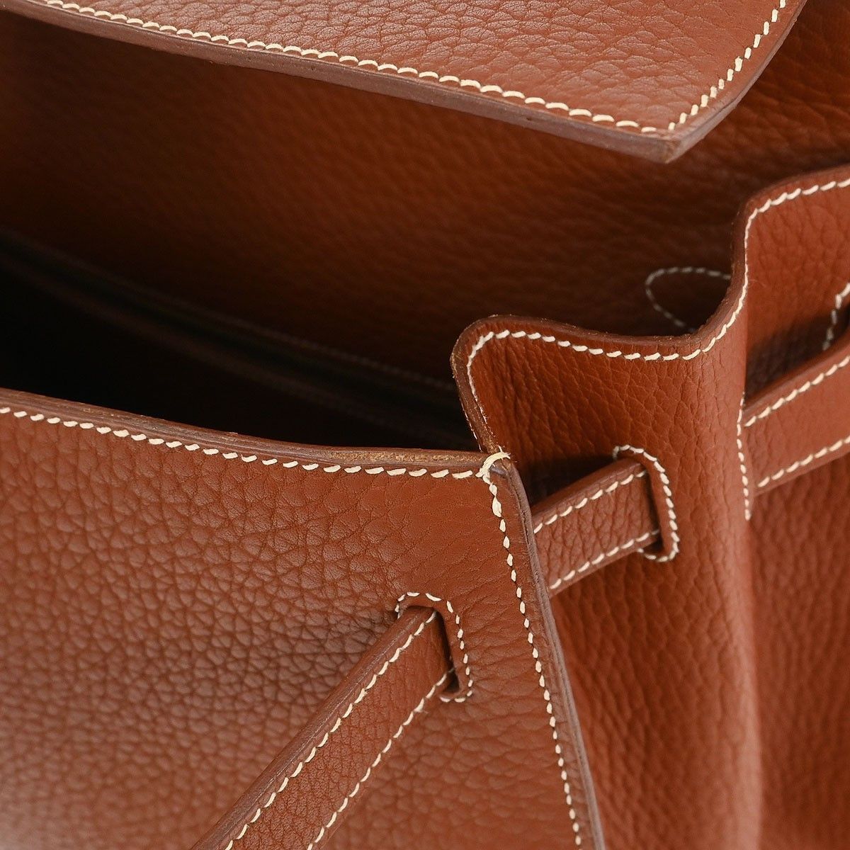 Hermes Hermes Kelly Handbag Brown Togo with Palladium Hardware Size ONE SIZE - 8 Thumbnail
