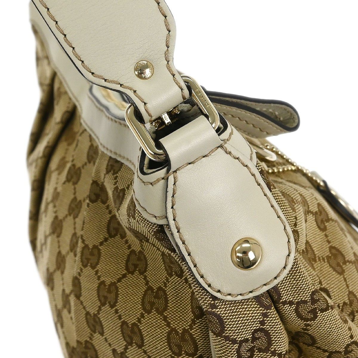 Gucci Gucci Sukey Hobo GG Canvas with Leather Size ONE SIZE - 8 Thumbnail