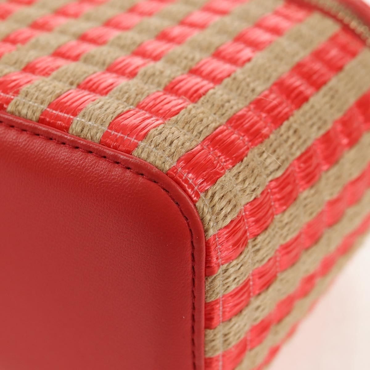 Chanel Chanel Classic Vanity Case with Chain Striped Raffia and Jute Size ONE SIZE - 9 Thumbnail