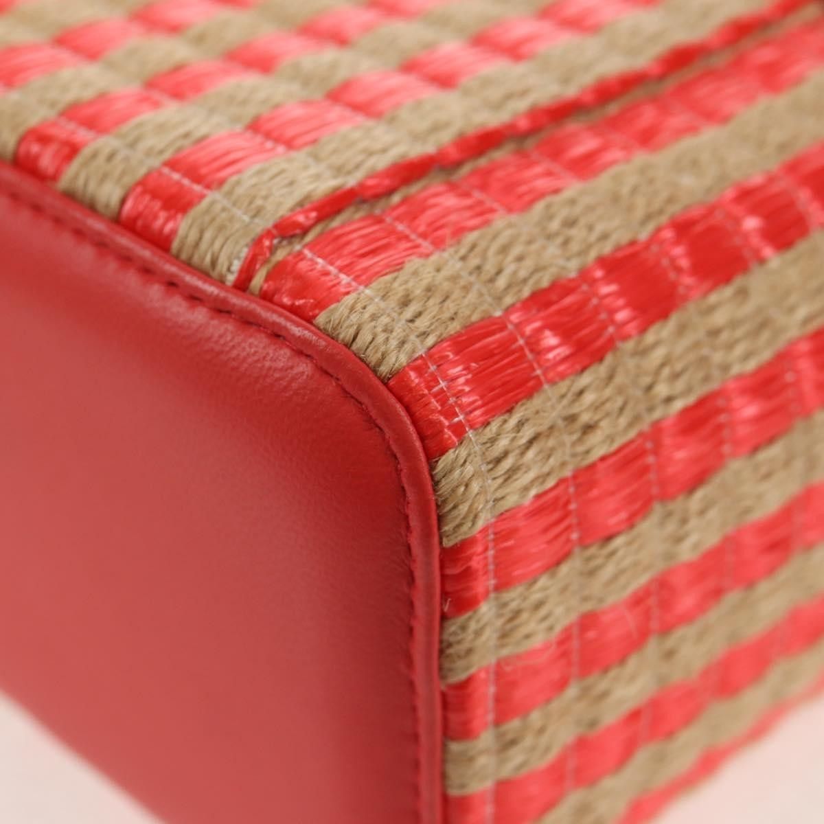 Chanel Chanel Classic Vanity Case with Chain Striped Raffia and Jute Size ONE SIZE - 11 Thumbnail