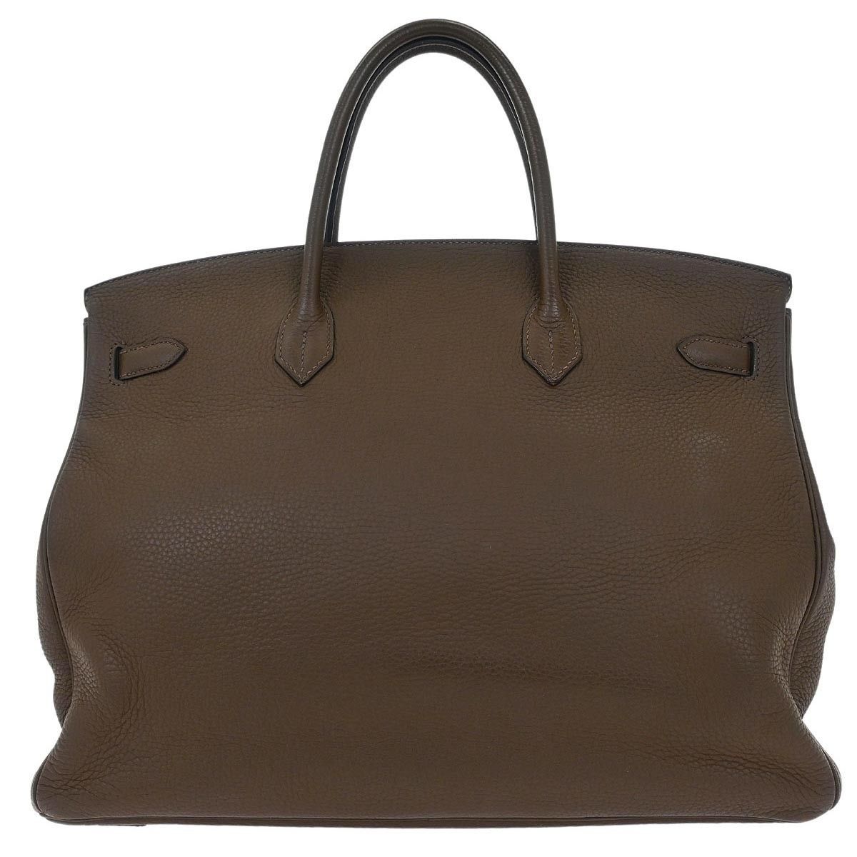 Hermes Hermes Birkin Handbag Grey Clemence with Palladium Hardware Size ONE SIZE - 2 Thumbnail