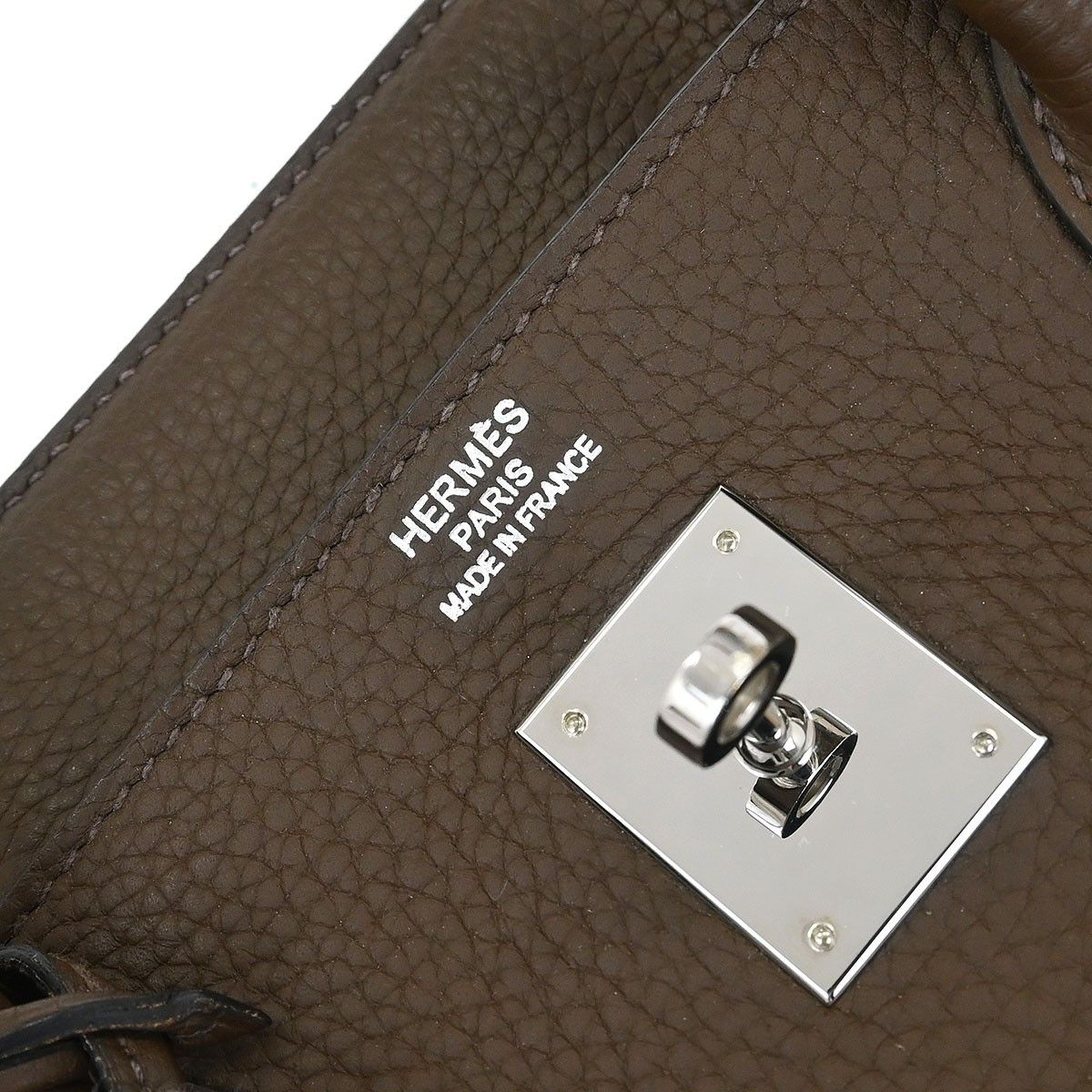 Hermes Hermes Birkin Handbag Grey Clemence with Palladium Hardware Size ONE SIZE - 9 Thumbnail