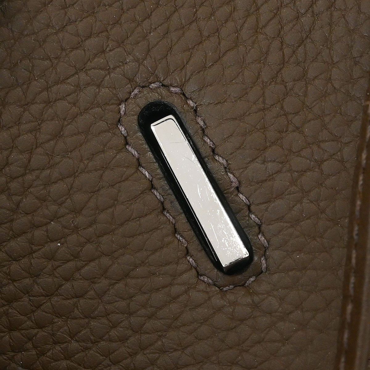 Hermes Hermes Birkin Handbag Grey Clemence with Palladium Hardware Size ONE SIZE - 7 Thumbnail