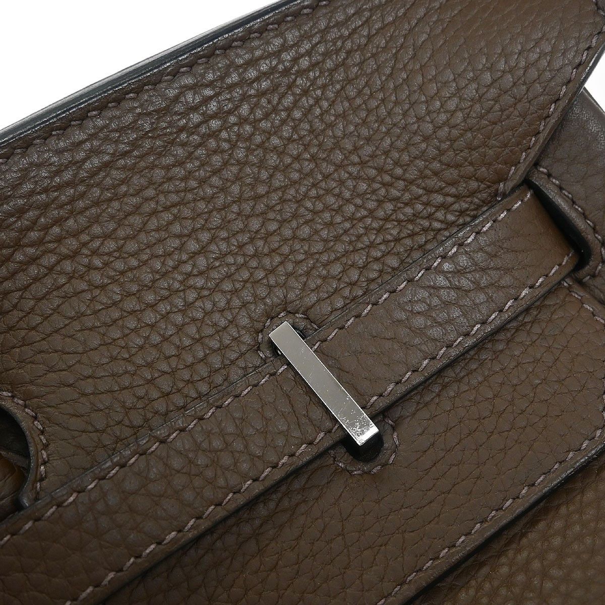 Hermes Hermes Birkin Handbag Grey Clemence with Palladium Hardware Size ONE SIZE - 6 Thumbnail