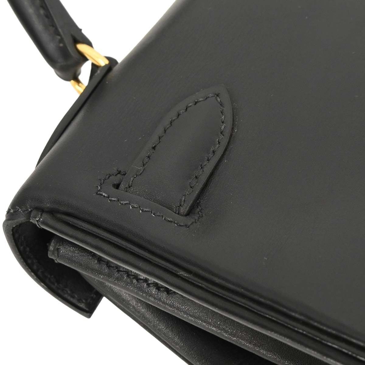 Hermes Hermes Kelly Handbag Black Box Calf with Gold Hardware Size ONE SIZE - 6 Thumbnail