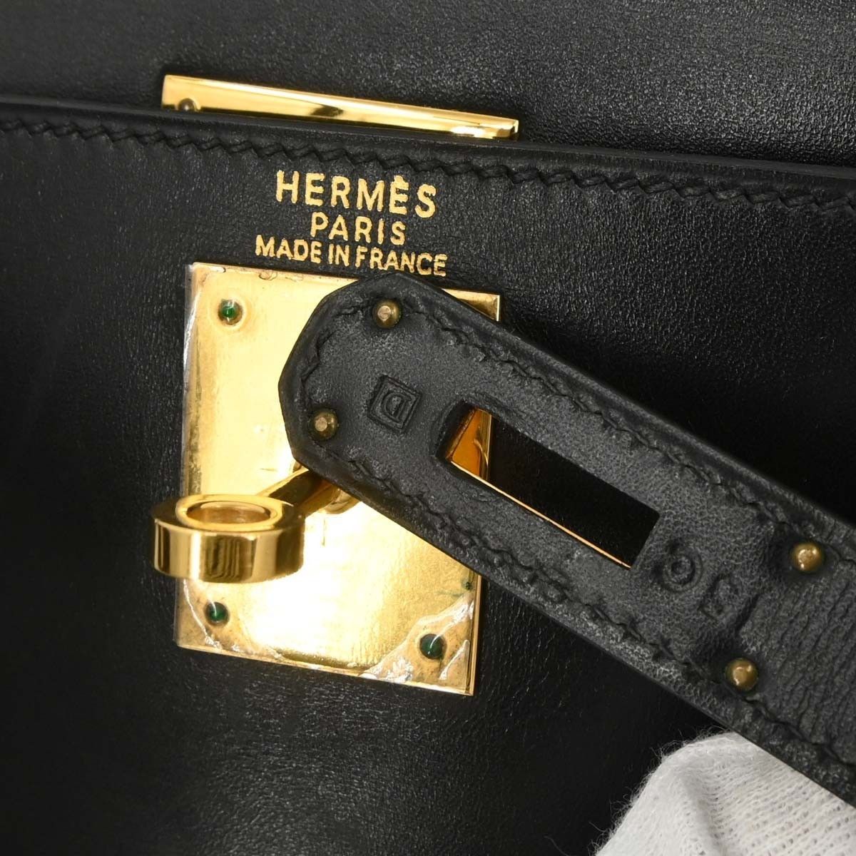 Hermes Hermes Kelly Handbag Black Box Calf with Gold Hardware Size ONE SIZE - 4 Thumbnail