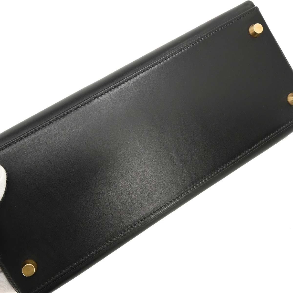 Hermes Hermes Kelly Handbag Black Box Calf with Gold Hardware Size ONE SIZE - 7 Thumbnail