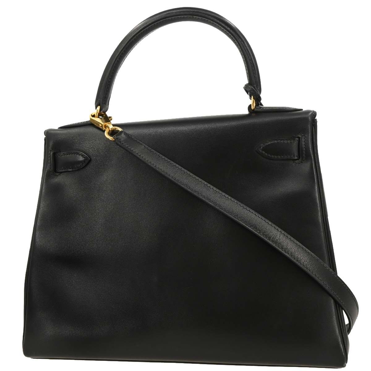 Hermes Hermes Kelly Handbag Black Box Calf with Gold Hardware Size ONE SIZE - 2 Thumbnail