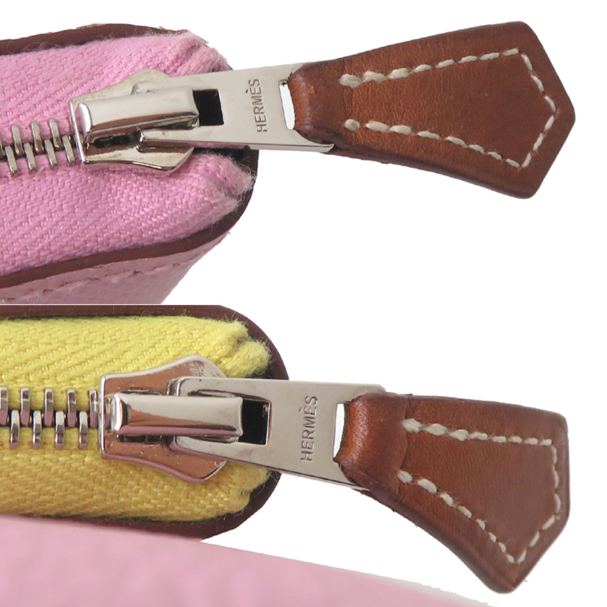 Hermes Hermes Hermès Nouveau To Go Zip B Stamp Women's Shoulder Bag Swift Mauve Sylvestre x Lime Cuivre Size ONE SIZE - 10 Thumbnail