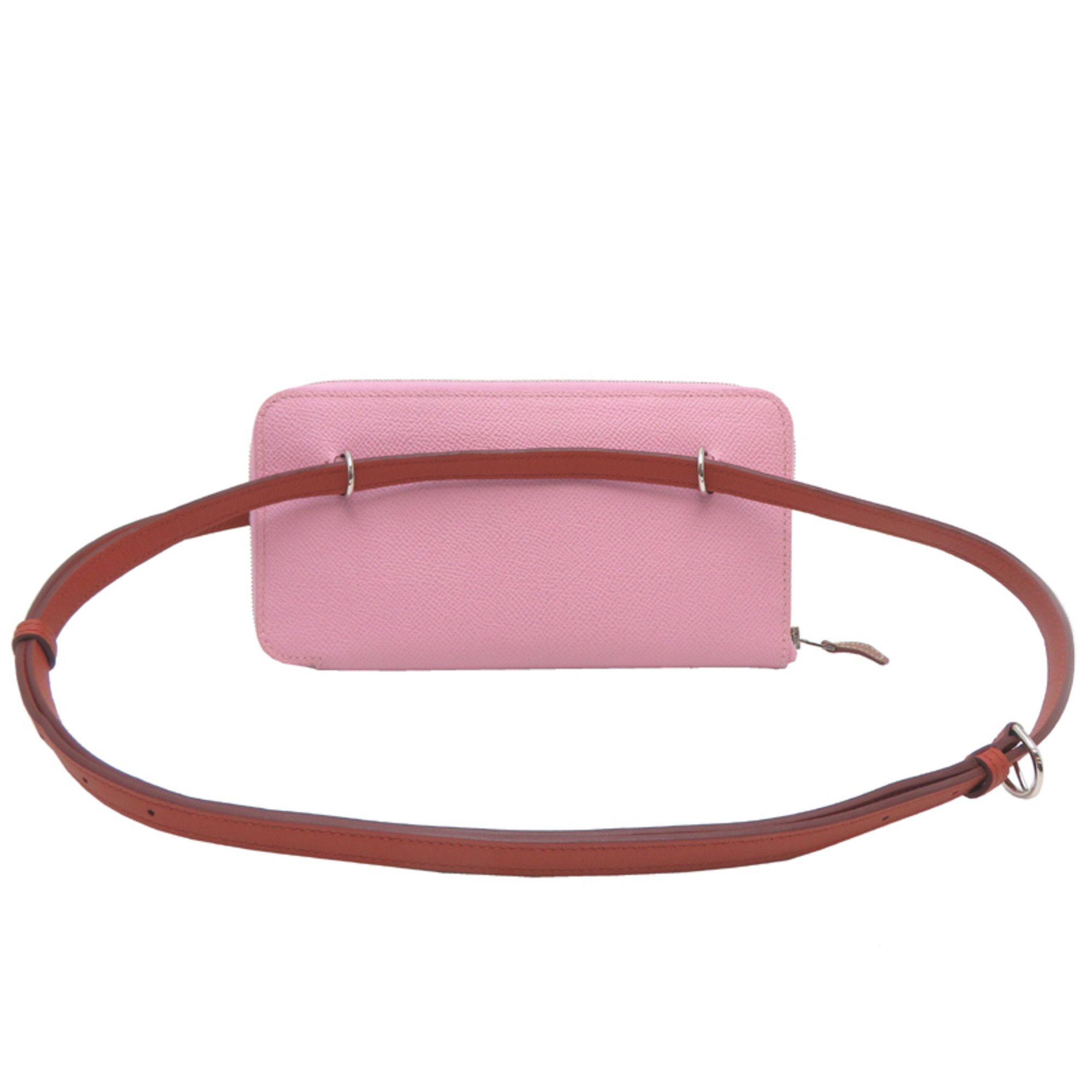 Hermes Hermes Hermès Nouveau To Go Zip B Stamp Women's Shoulder Bag Swift Mauve Sylvestre x Lime Cuivre Size ONE SIZE - 2 Thumbnail