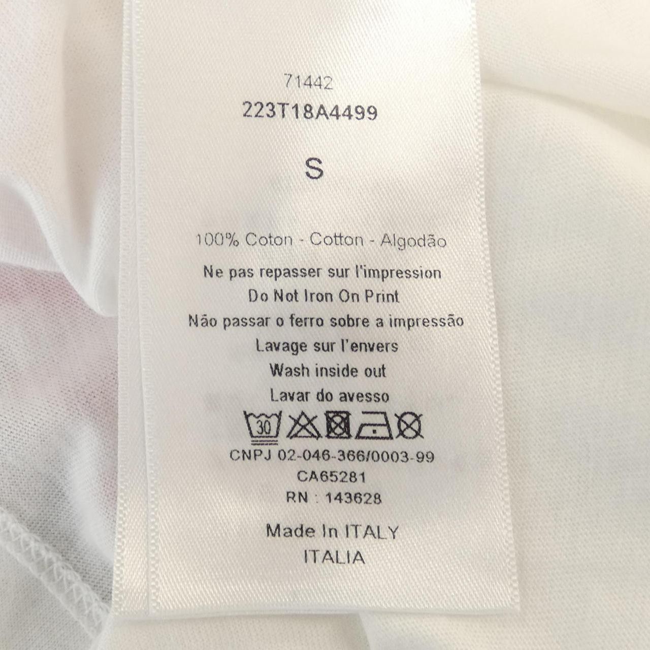 Dior Dior Christian Dior T-shirt Cotton T-Shirts 223T18A4499 DUTY FREE for USA Size ONE SIZE - 3 Thumbnail