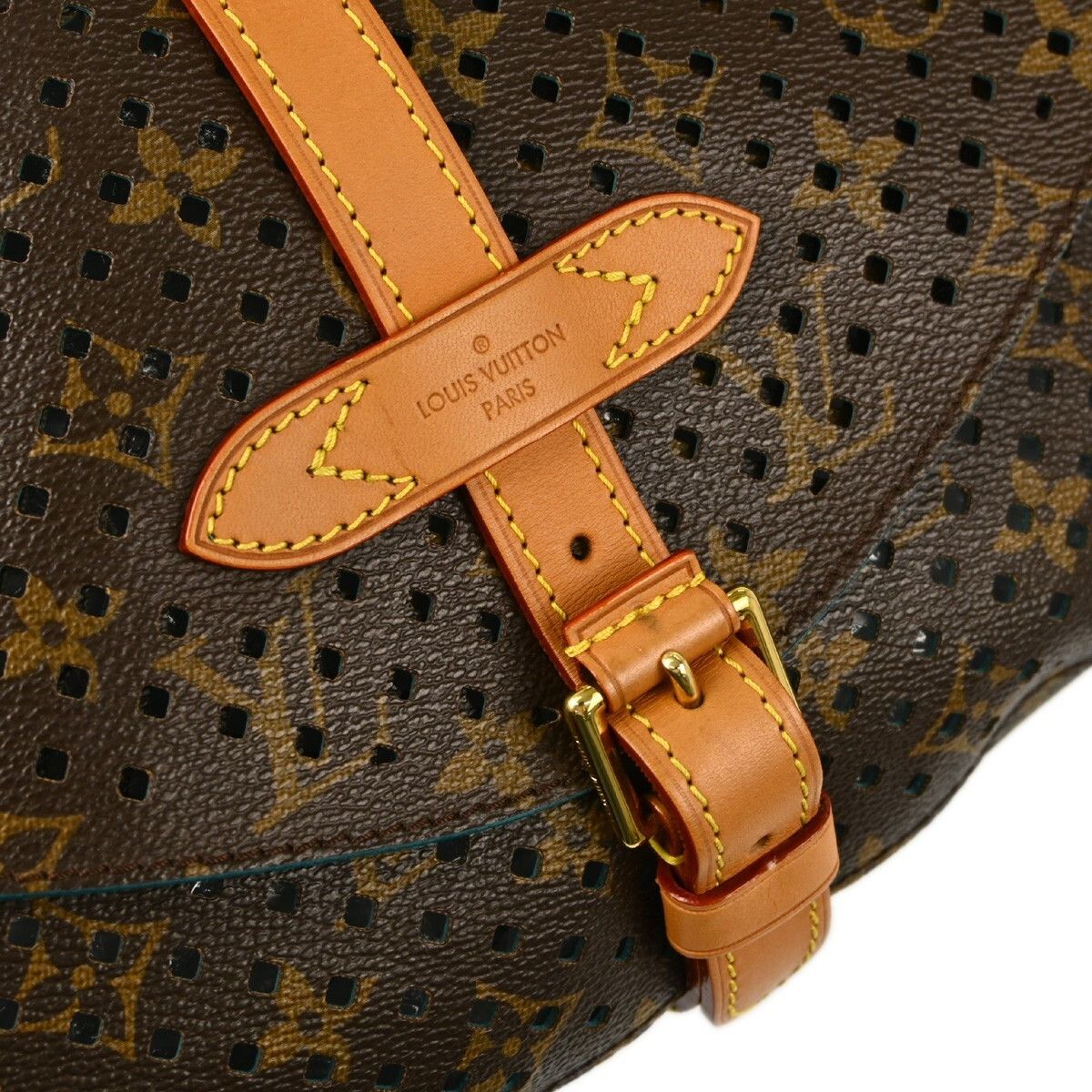 Louis Vuitton Louis Vuitton Flore Saumur Handbag Perforated Monogram Canvas Size ONE SIZE - 6 Thumbnail
