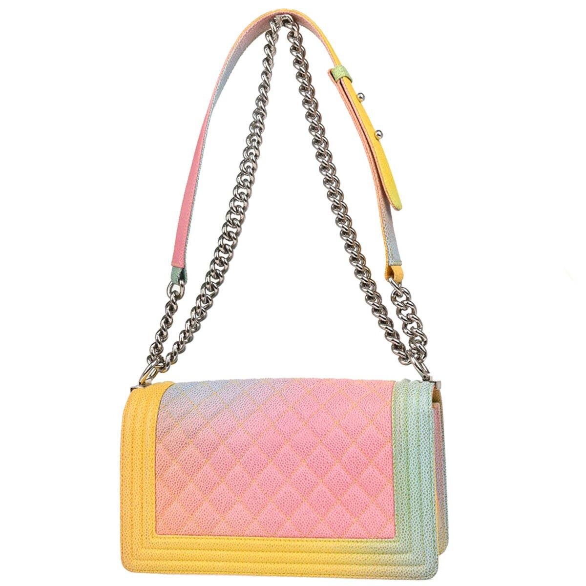 Chanel Chanel Rainbow Boy Flap Bag Quilted Painted Caviar Size ONE SIZE - 2 Thumbnail