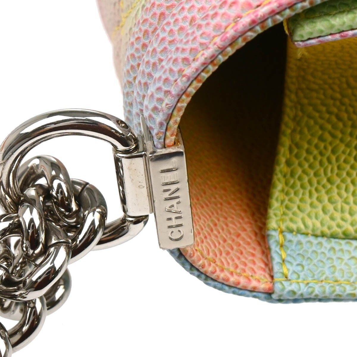 Chanel Chanel Rainbow Boy Flap Bag Quilted Painted Caviar Size ONE SIZE - 9 Thumbnail