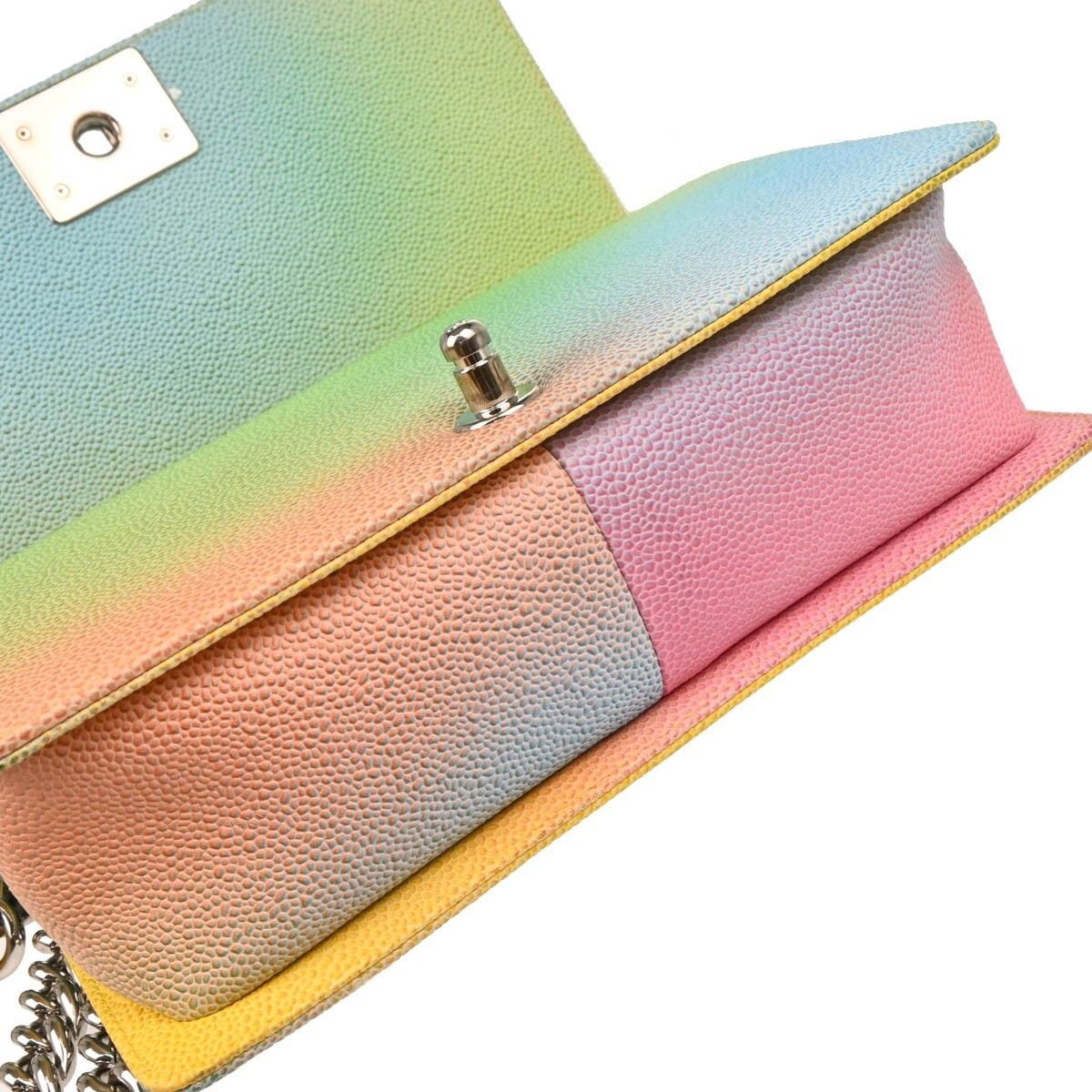 Chanel Chanel Rainbow Boy Flap Bag Quilted Painted Caviar Size ONE SIZE - 7 Thumbnail