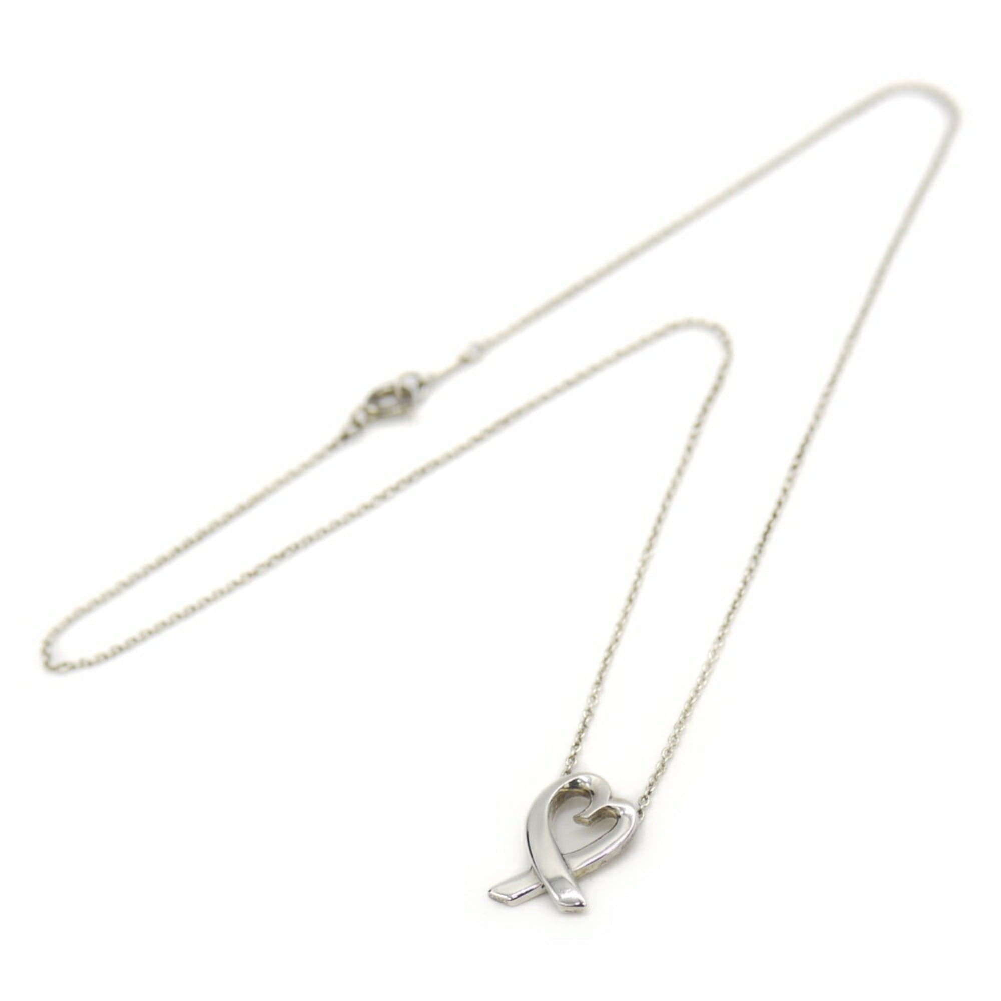 Tiffany & Co. TIFFANY & Co. Tiffany Paloma Picasso Loving Heart Necklace Silver 925 Azuki Chain Size ONE SIZE - 3 Thumbnail