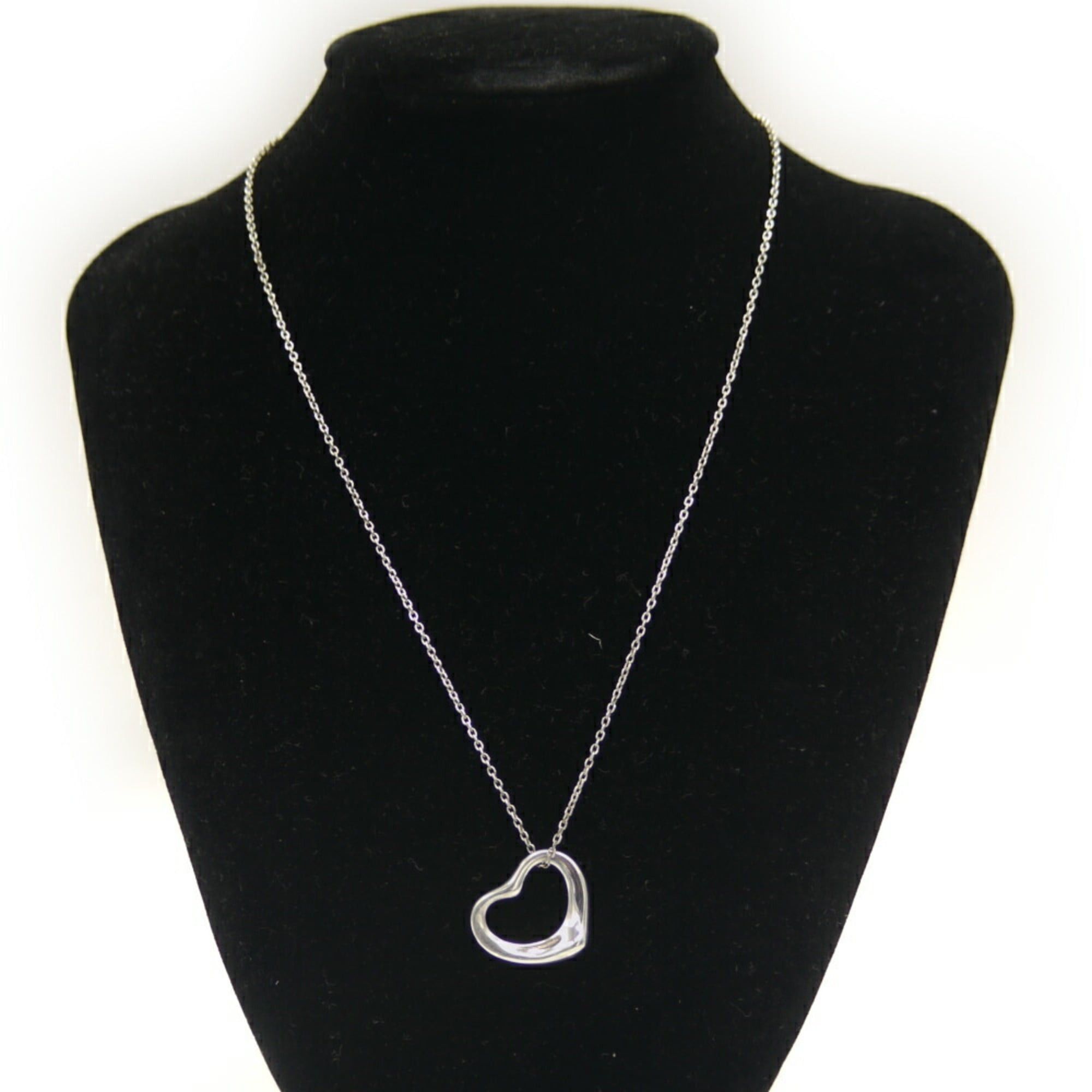 Tiffany & Co. TIFFANY & Co. Tiffany Elsa Peretti Heart Pendant Necklace Silver 925 Azuki Chain Size ONE SIZE - 6 Thumbnail
