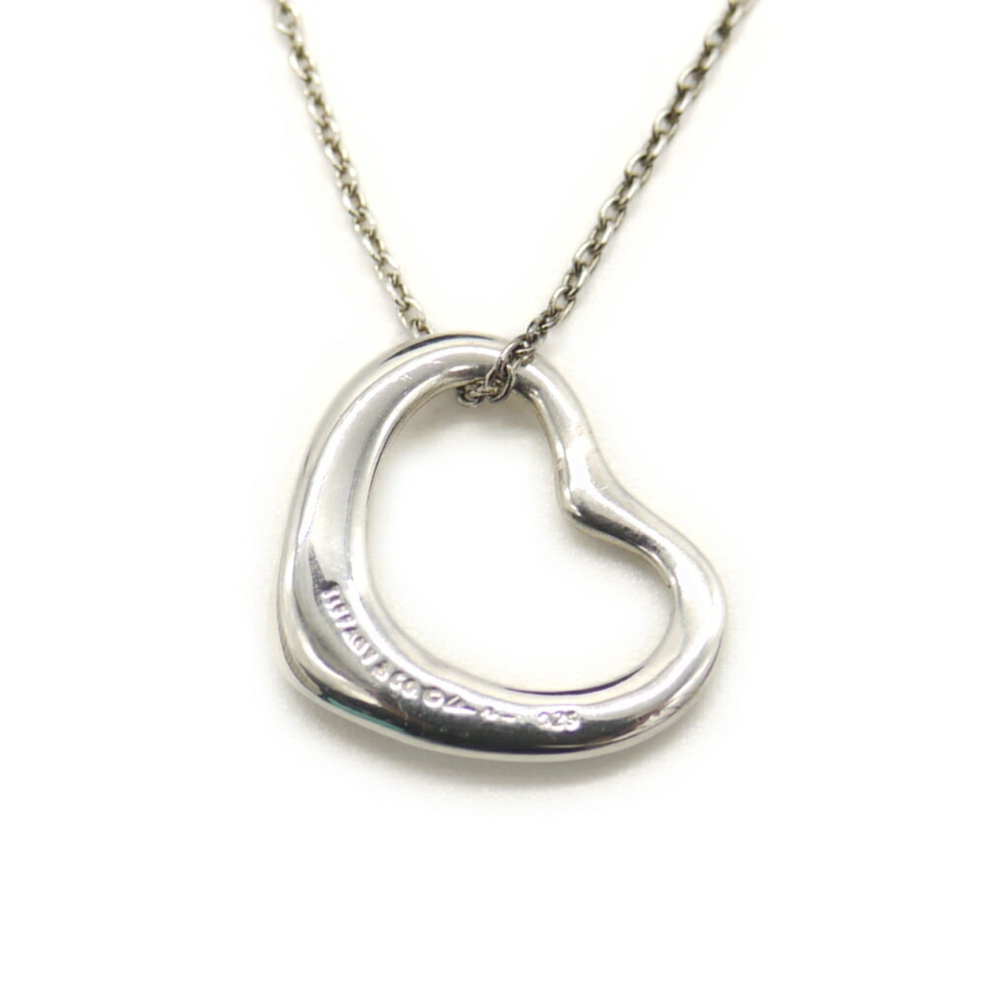 Tiffany & Co. TIFFANY & Co. Tiffany Elsa Peretti Heart Pendant Necklace Silver 925 Azuki Chain Size ONE SIZE - 2 Thumbnail