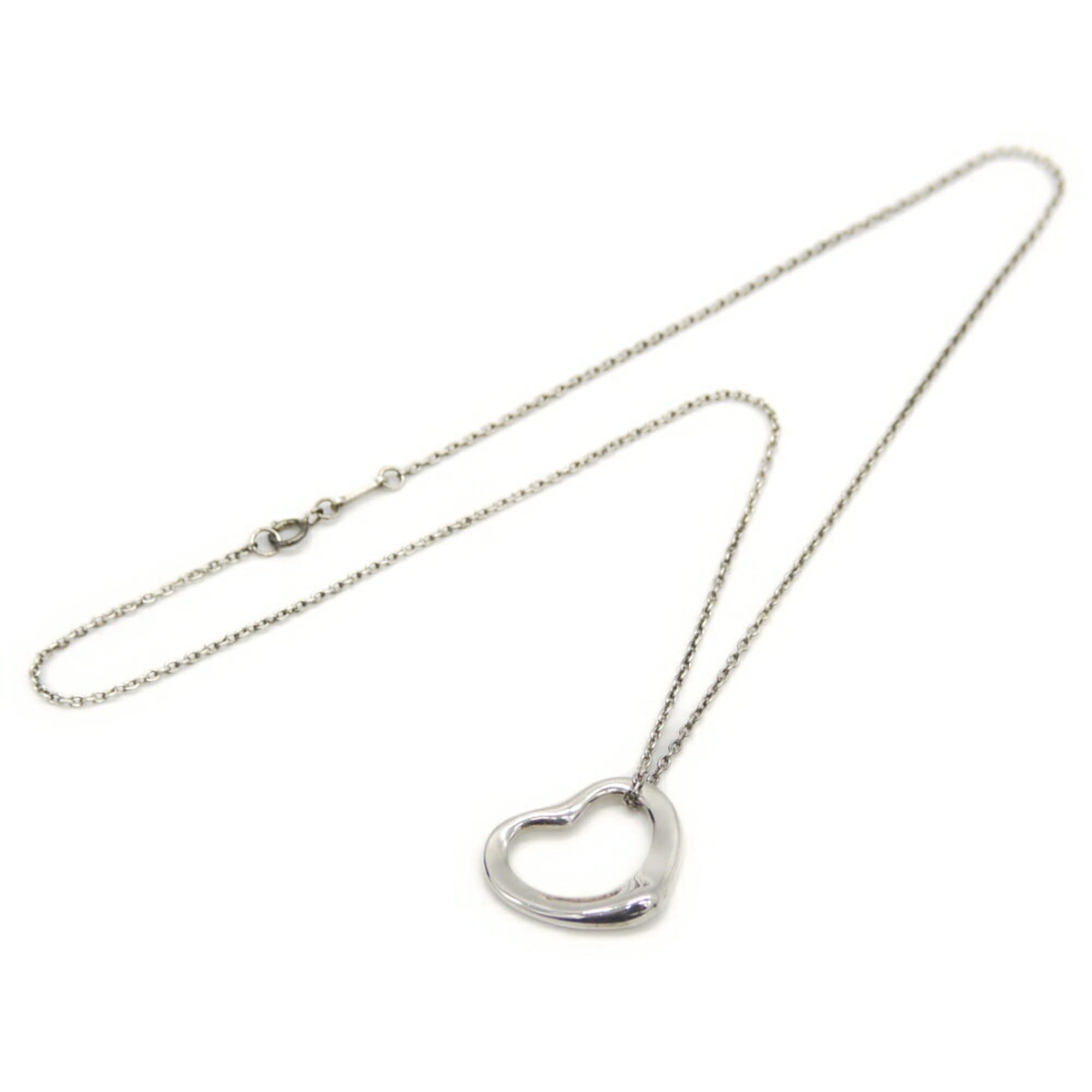 Tiffany & Co. TIFFANY & Co. Tiffany Elsa Peretti Heart Pendant Necklace Silver 925 Azuki Chain Size ONE SIZE - 3 Thumbnail