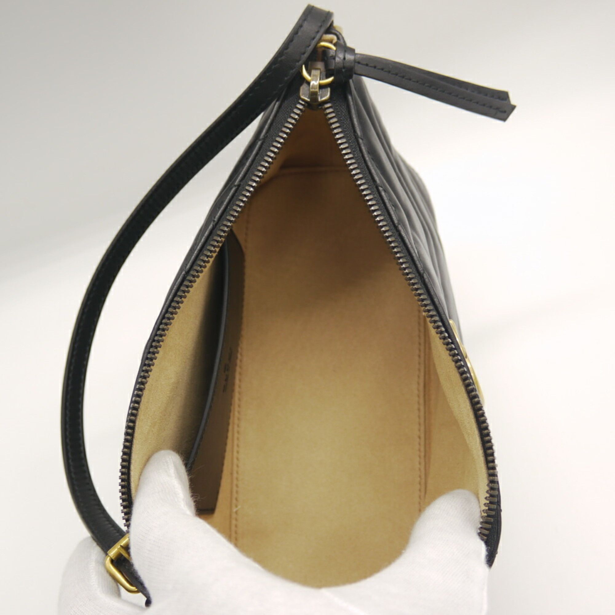 Gucci GUCCI GG Marmont Leather Handbag 739166 520981 Black Size ONE SIZE - 7 Thumbnail