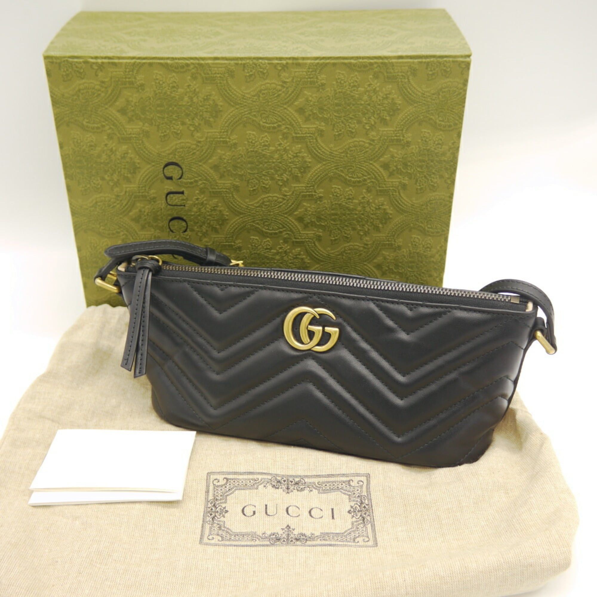 Gucci GUCCI GG Marmont Leather Handbag 739166 520981 Black Size ONE SIZE - 9 Thumbnail