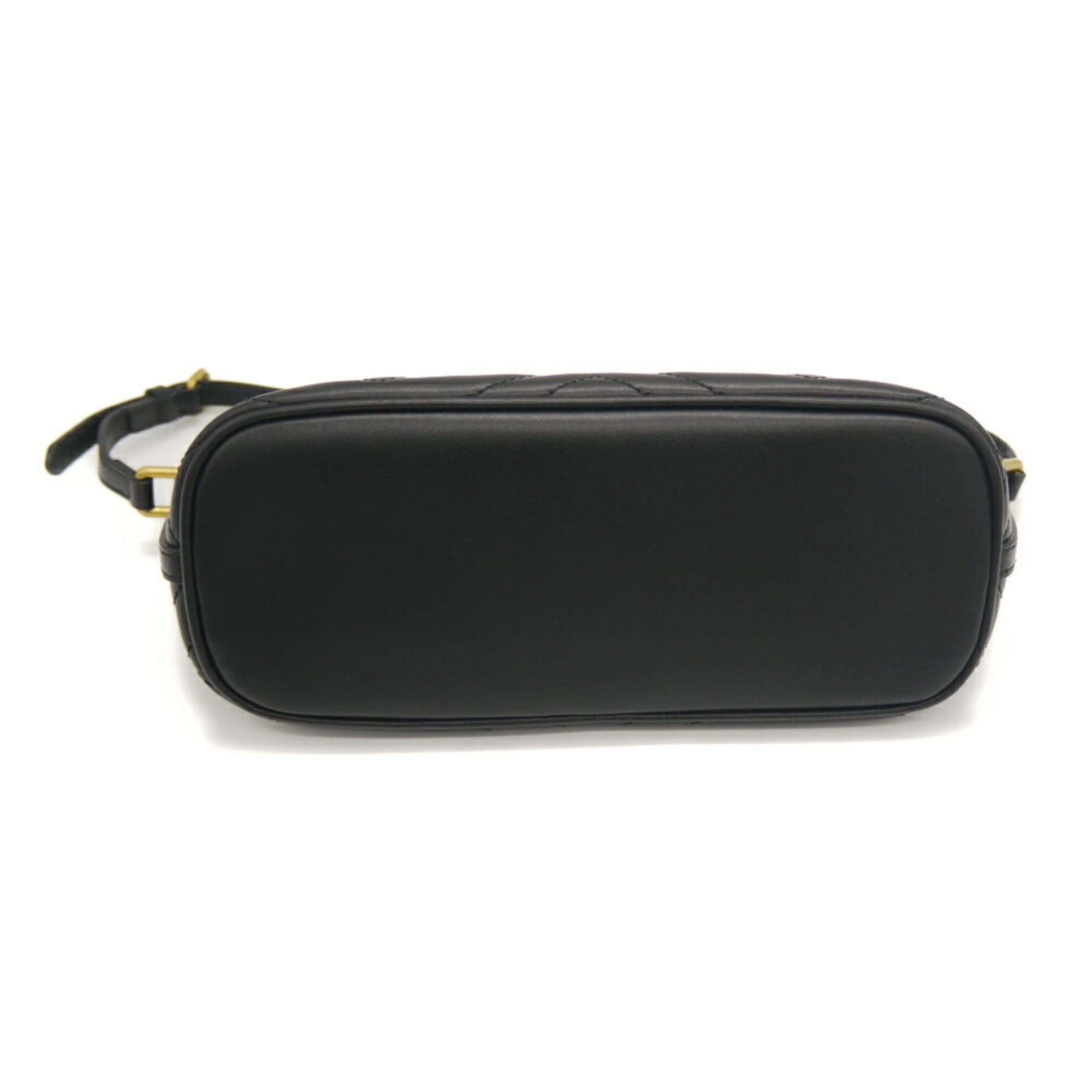 Gucci GUCCI GG Marmont Leather Handbag 739166 520981 Black Size ONE SIZE - 3 Thumbnail