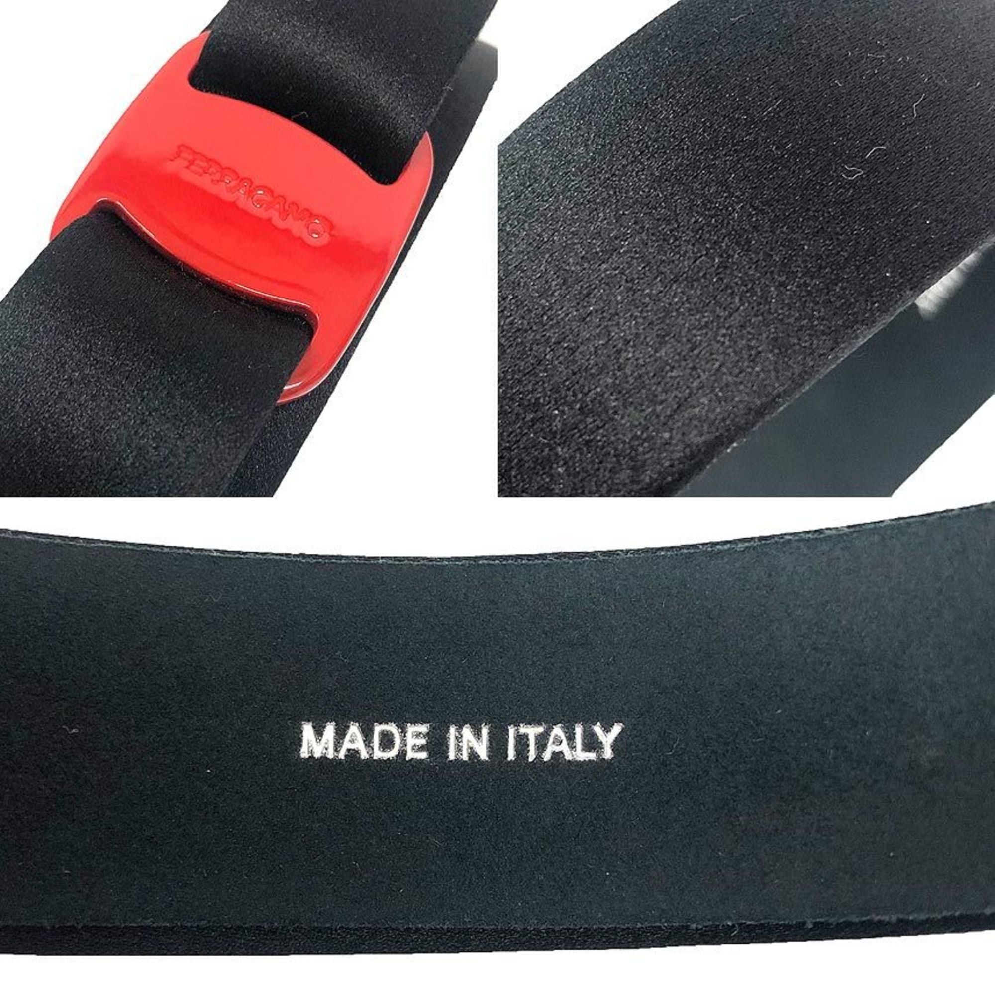 Salvatore Ferragamo Salvatore Ferragamo Vara Ribbon Headband in Black and Red, Women's Hair Accessory, Unused Size ONE SIZE - 3 Thumbnail