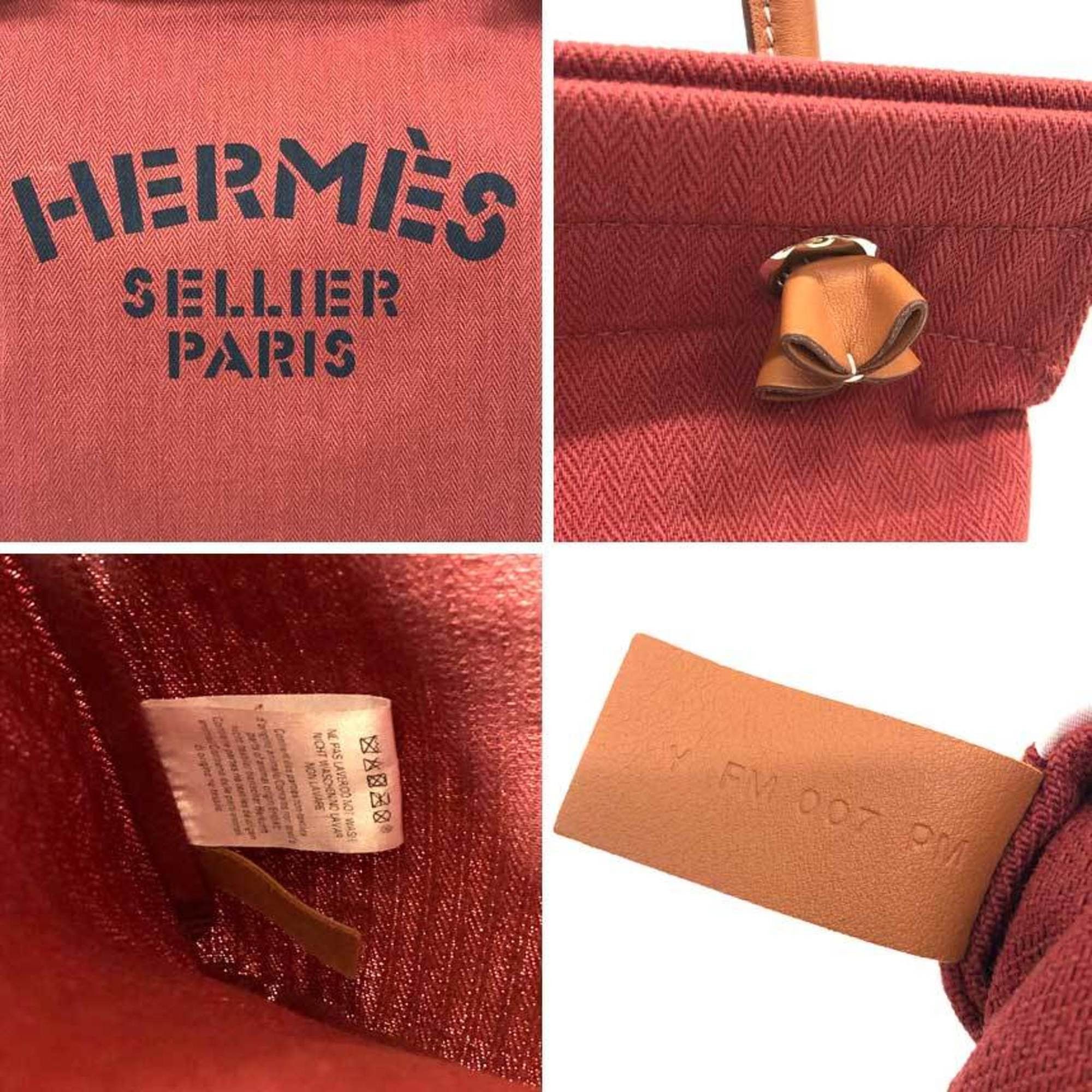Hermes HERMES Sac Aline MM Shoulder Bag, Y Stamp, Toile Chevron Canvas, Red, Hermès Size ONE SIZE - 3 Thumbnail