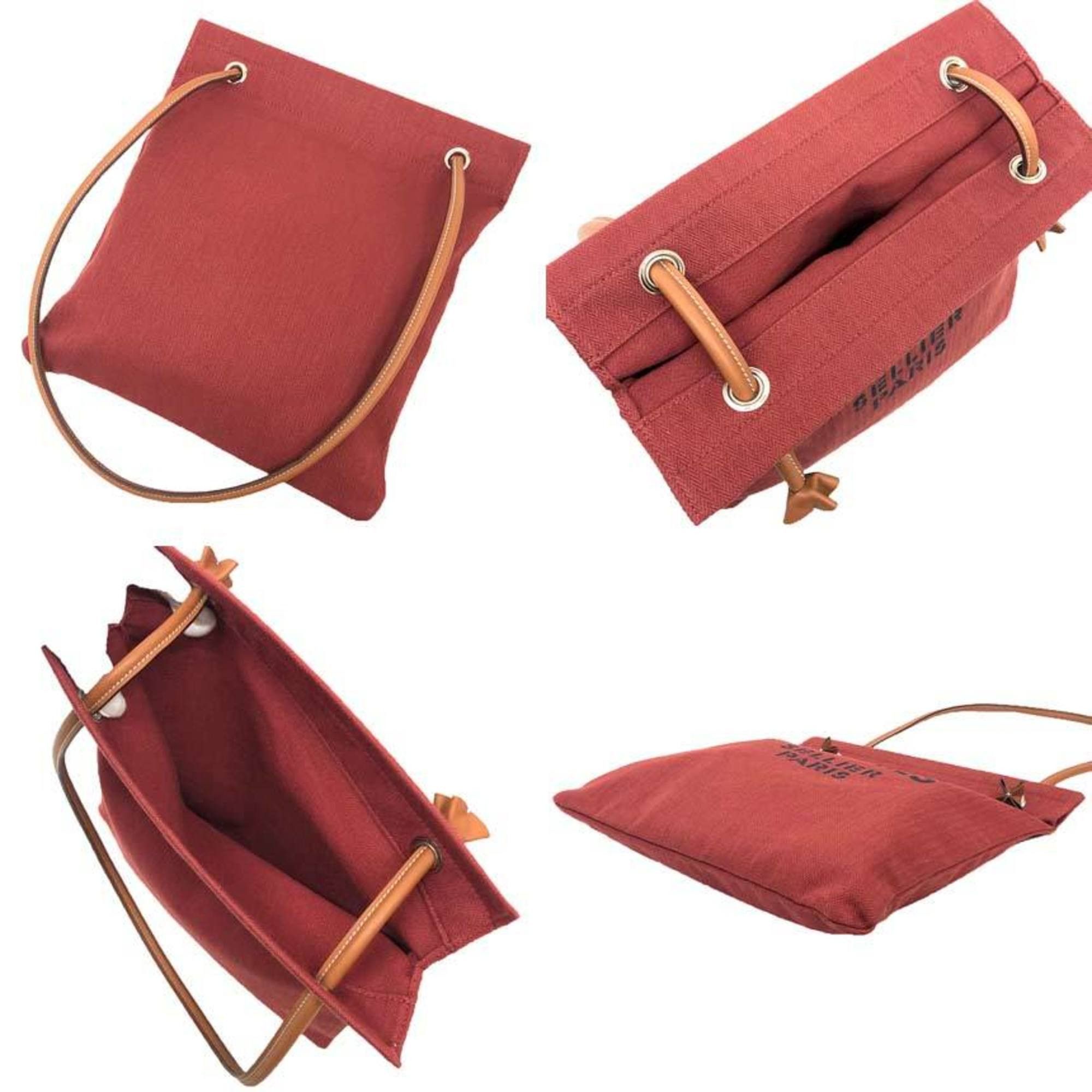 Hermes HERMES Sac Aline MM Shoulder Bag, Y Stamp, Toile Chevron Canvas, Red, Hermès Size ONE SIZE - 2 Thumbnail