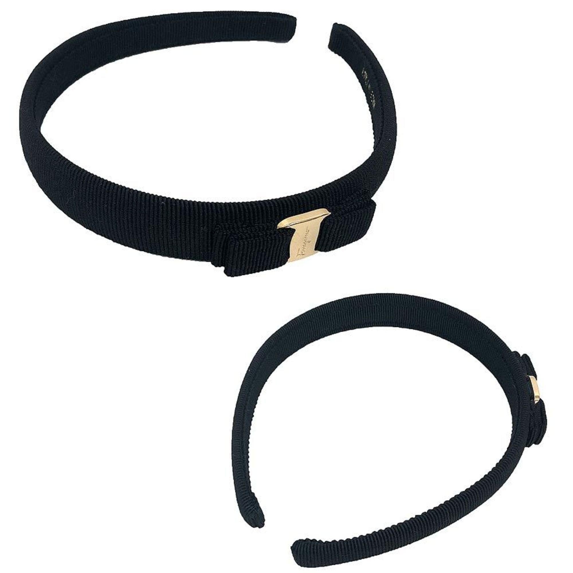 Salvatore Ferragamo Salvatore Ferragamo Vara Ribbon Headband in Black, Women's Hair Accessory, Unused Size ONE SIZE - 2 Thumbnail