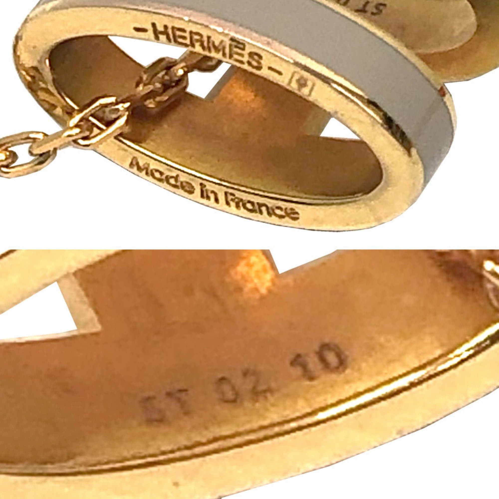 Hermes Hermes Hermès H-shaped chain necklace, Pop H, in marron glacé and pink gold. Available for men women. Size ONE SIZE - 3 Thumbnail
