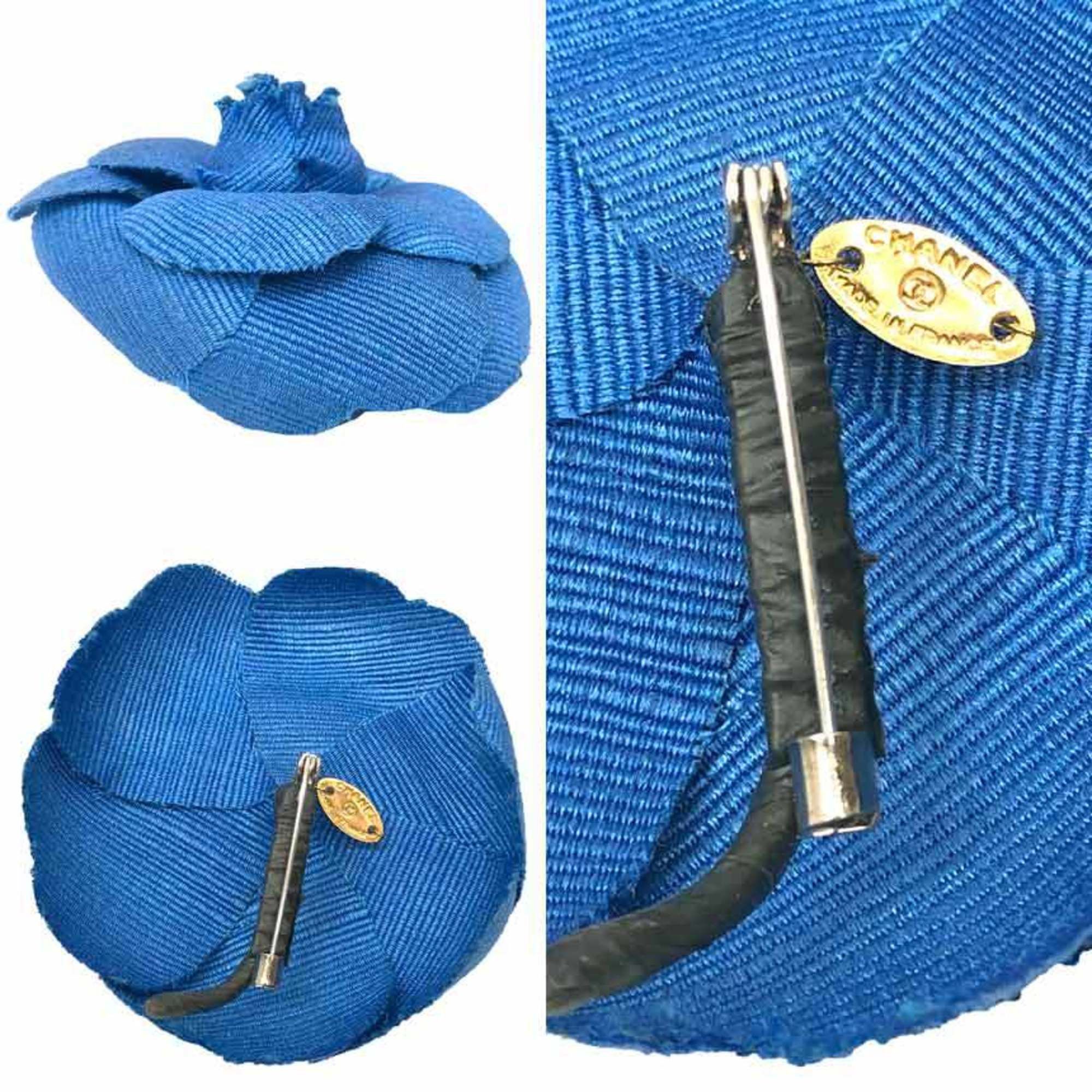 Chanel CHANEL Camellia Corsage Brooch Blue Chanel Women's Size ONE SIZE - 3 Thumbnail