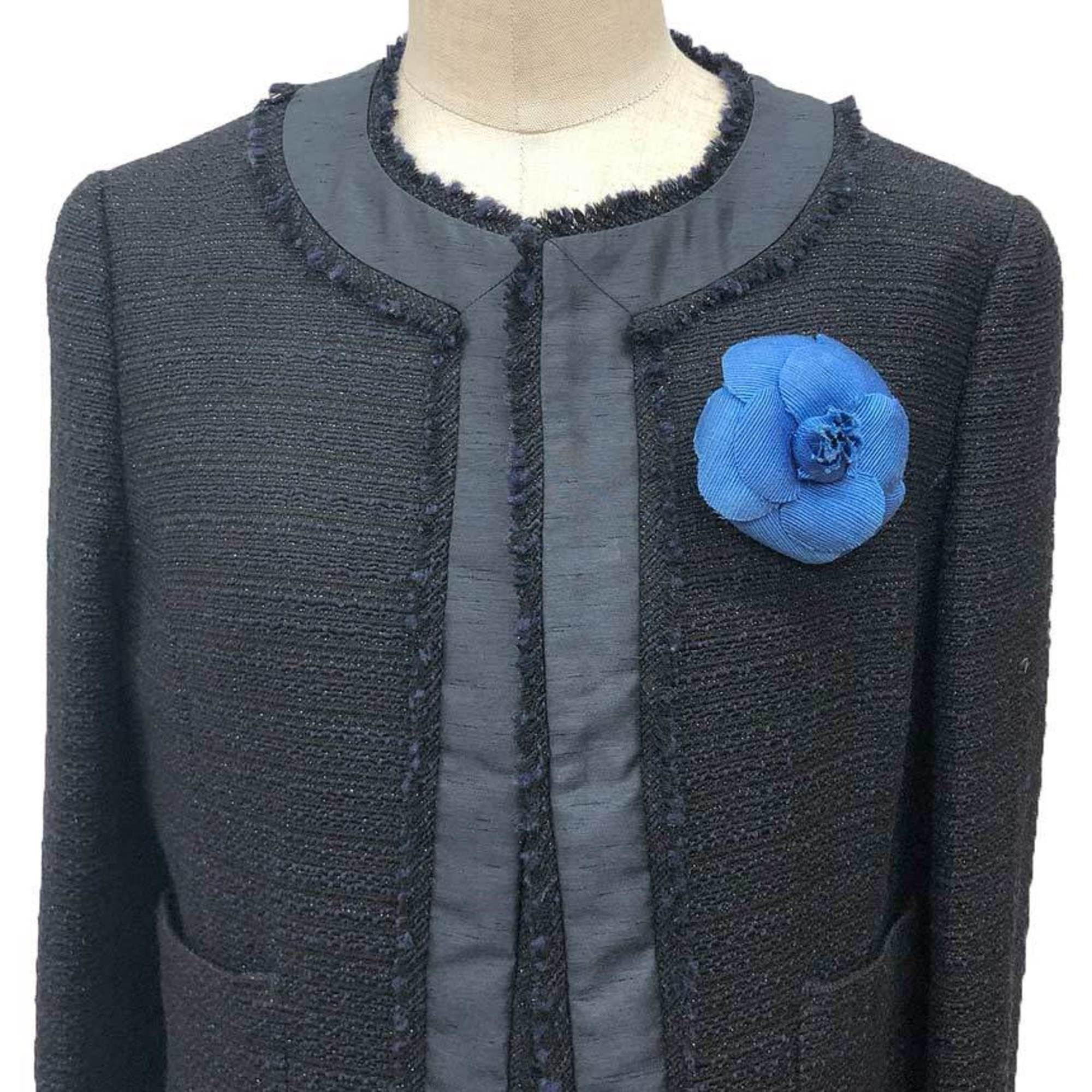 Chanel CHANEL Camellia Corsage Brooch Blue Chanel Women's Size ONE SIZE - 2 Thumbnail