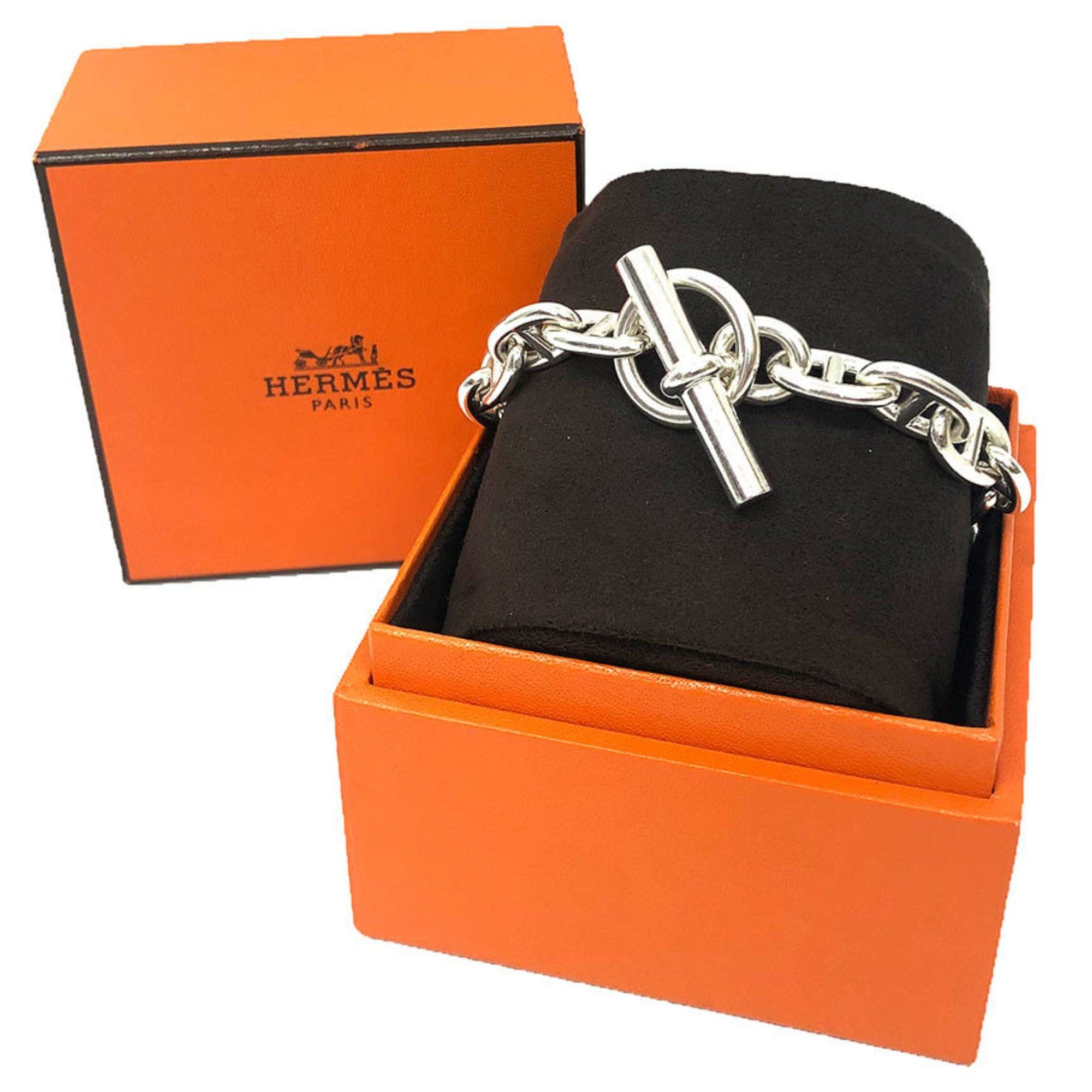 Hermes Hermes Hermès Chaine d'Ancre Bracelet, MM, 16 Links, Silver 925, Men's and Women's Size ONE SIZE - 2 Thumbnail