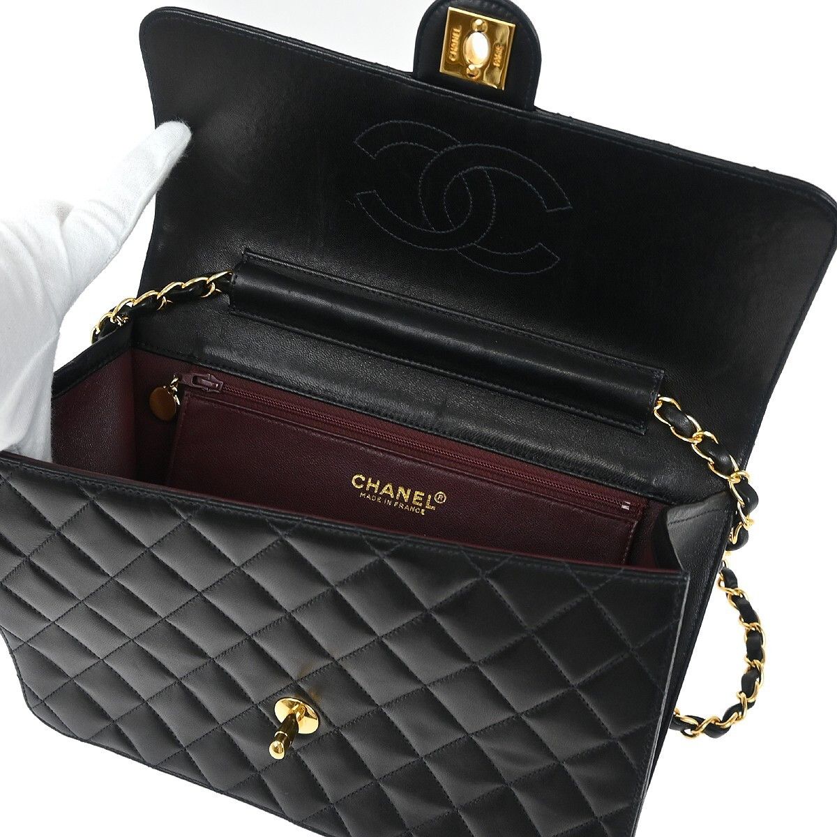 Chanel Chanel Vintage Classic Single Flap Bag Quilted Lambskin Size ONE SIZE - 6 Thumbnail
