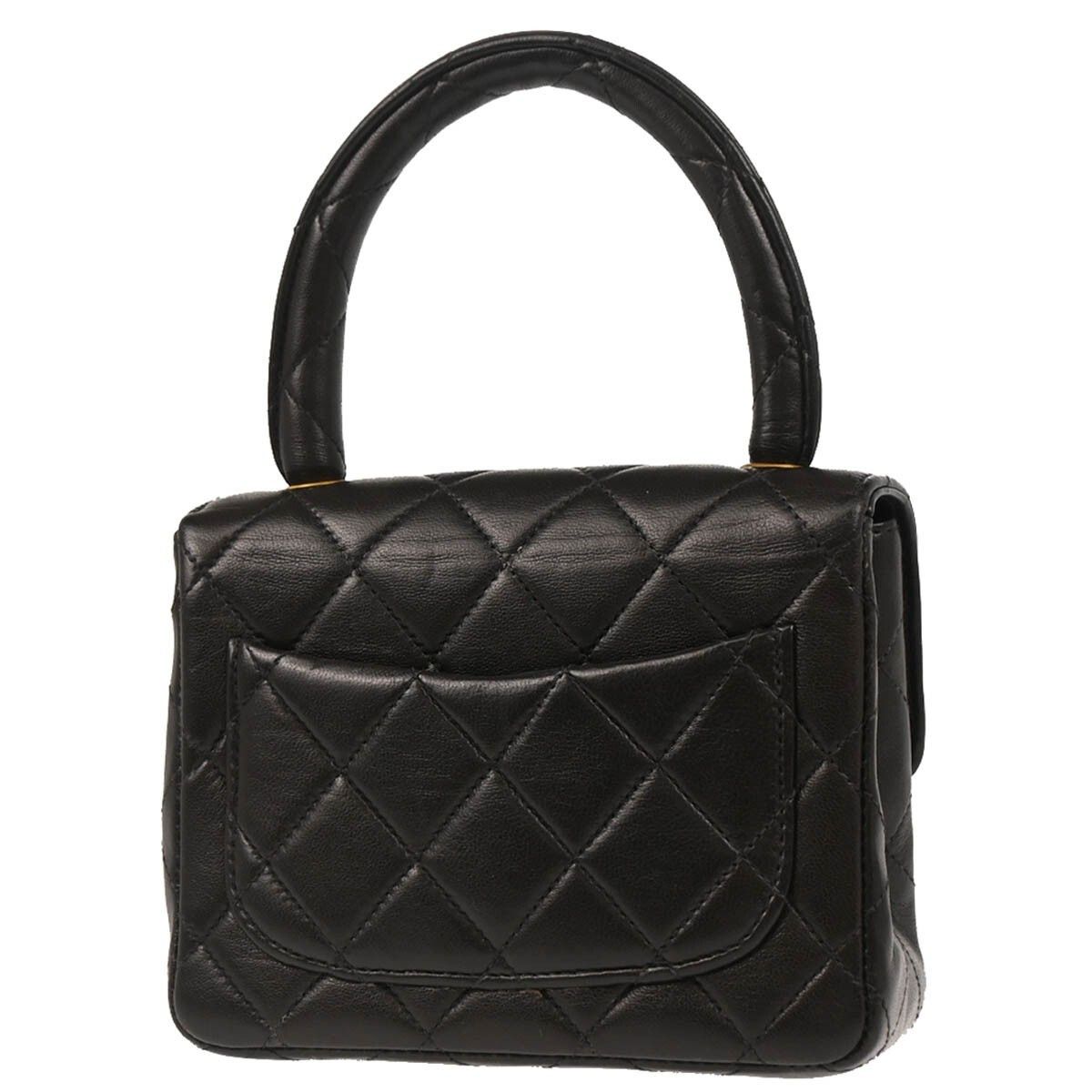 Chanel Chanel Vintage Top Handle Flap Bag Quilted Lambskin Size ONE SIZE - 2 Thumbnail