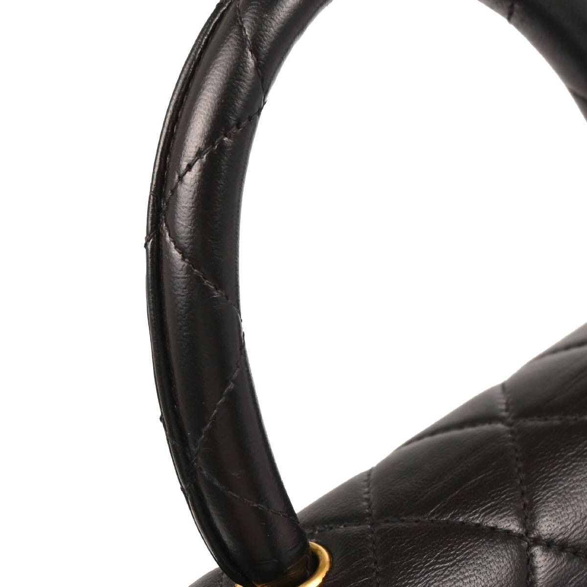 Chanel Chanel Vintage Top Handle Flap Bag Quilted Lambskin Size ONE SIZE - 6 Thumbnail